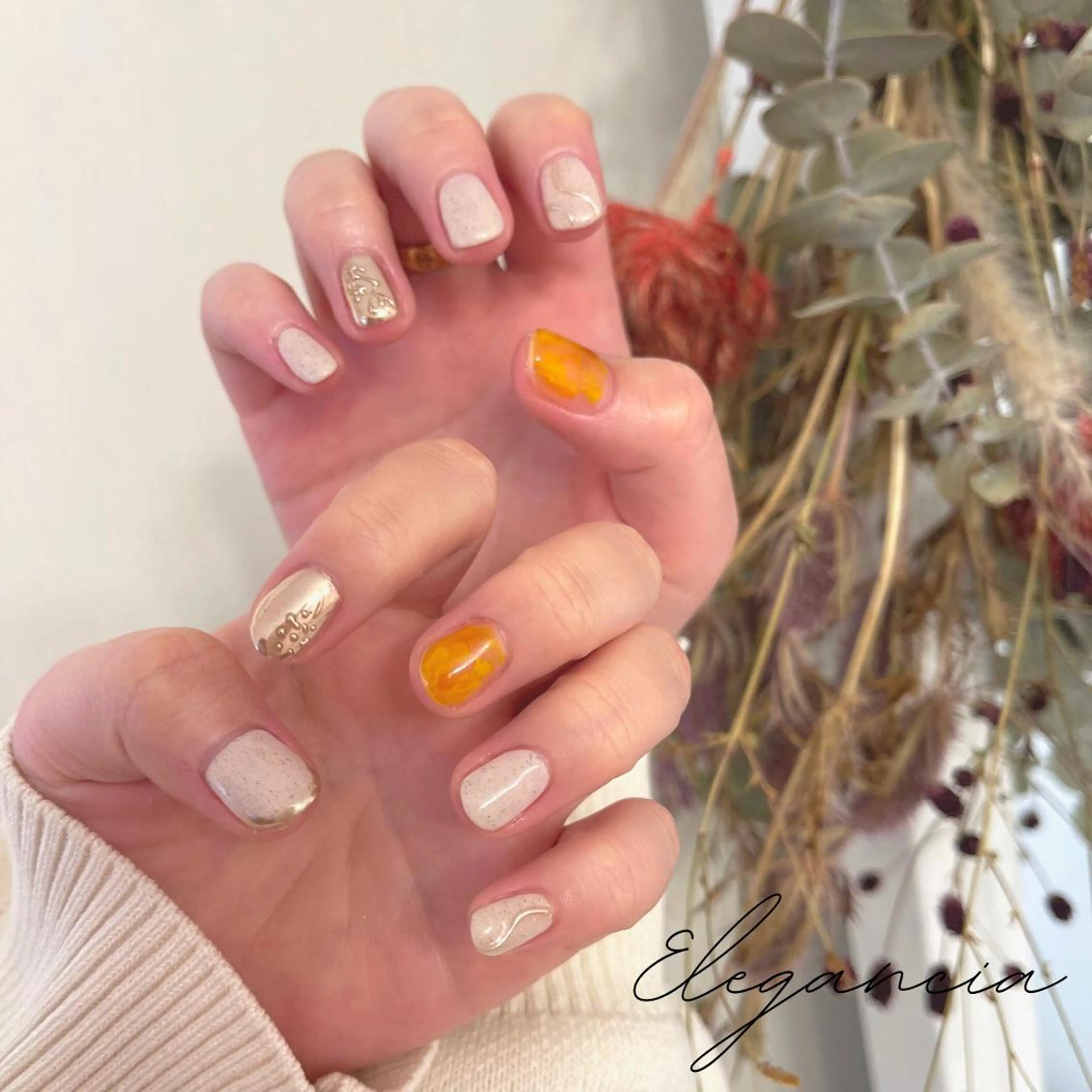 カラー ネイル ハンドネイル Elegancia. Hiromiのネイルデザイン