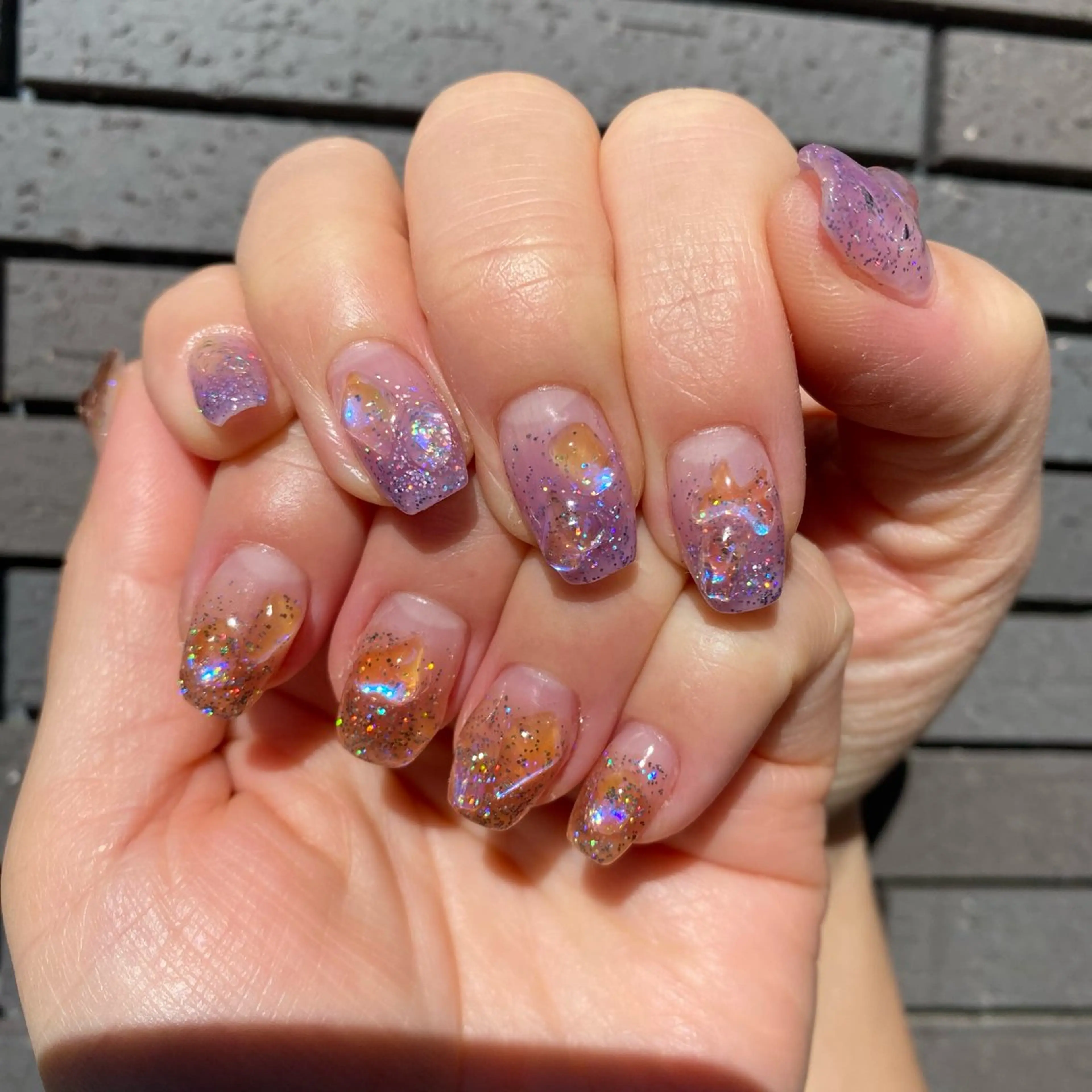 ネイル ラメ(グリッター) ラメグラデーション chic_nail chieのネイルデザイン