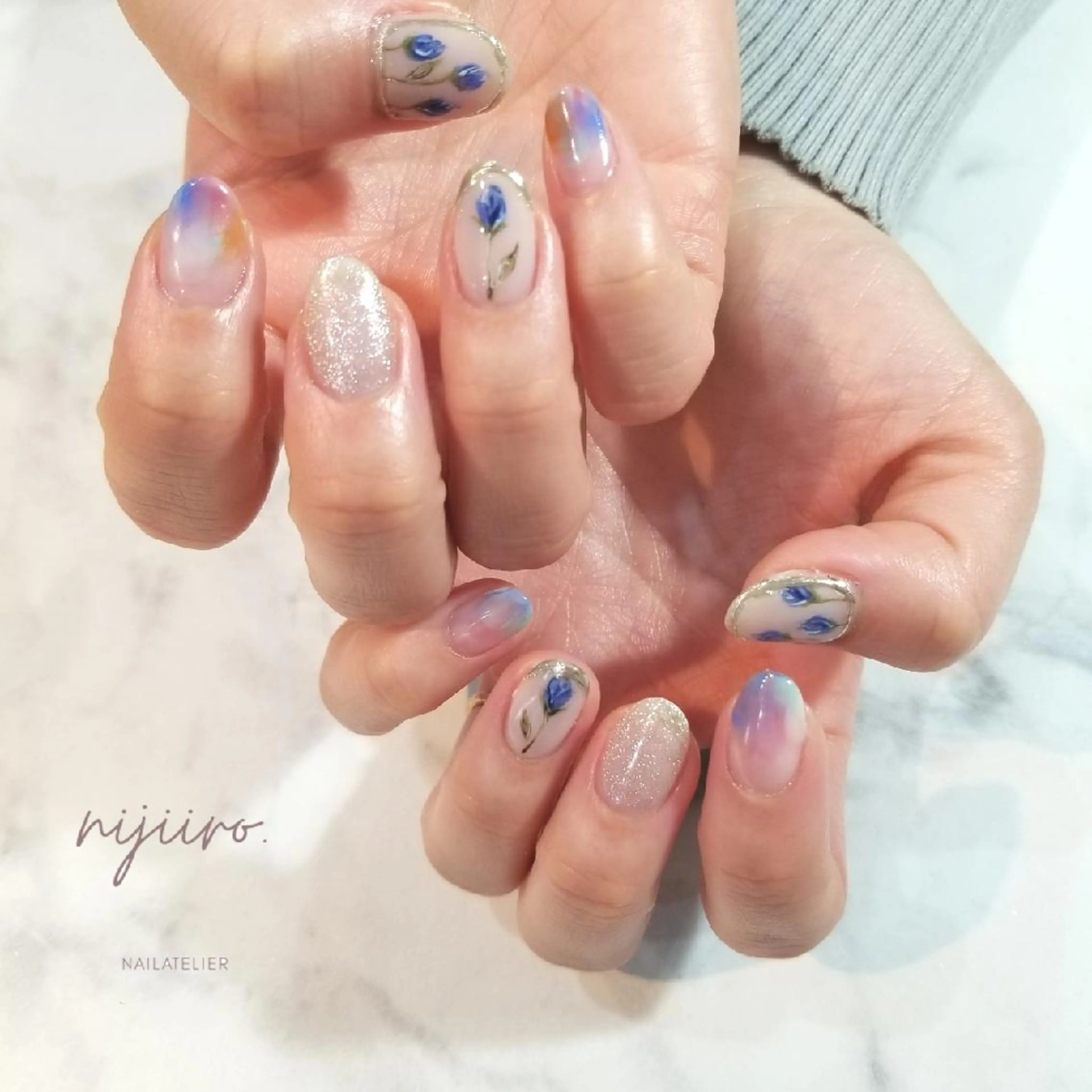 ネイル ハンドネイル nailatelier nijiiro.所属・nijiiro🌈 サトウのネイルデザイン