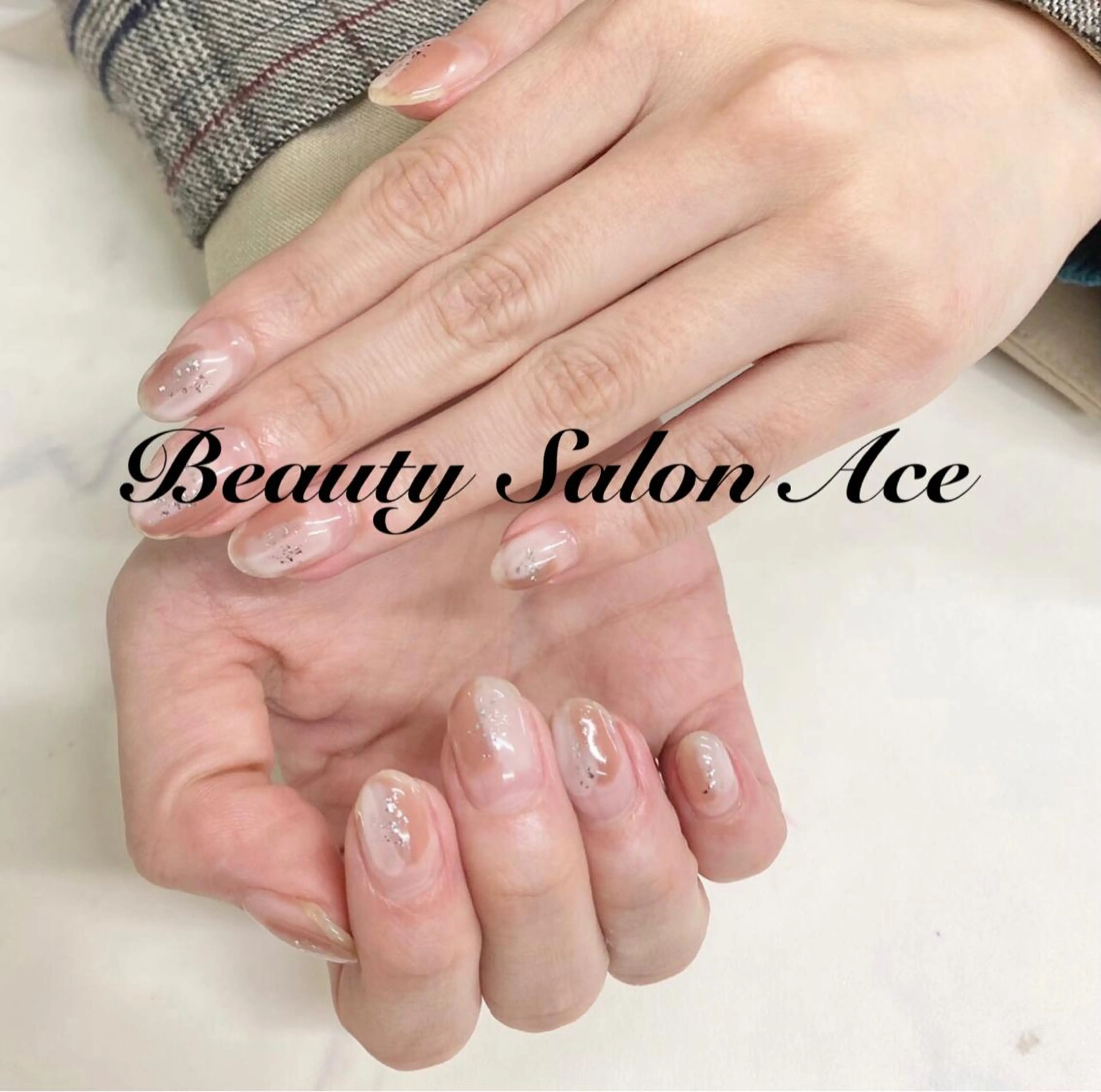 ネイル アートネイル 長さ出し ジェルネイル メンズネイル ニュアンスネイル Beauty Salon Ace（ネイルサロン　エース）所属・池袋フィルイン Ace♡長さだしのネイルデザイン