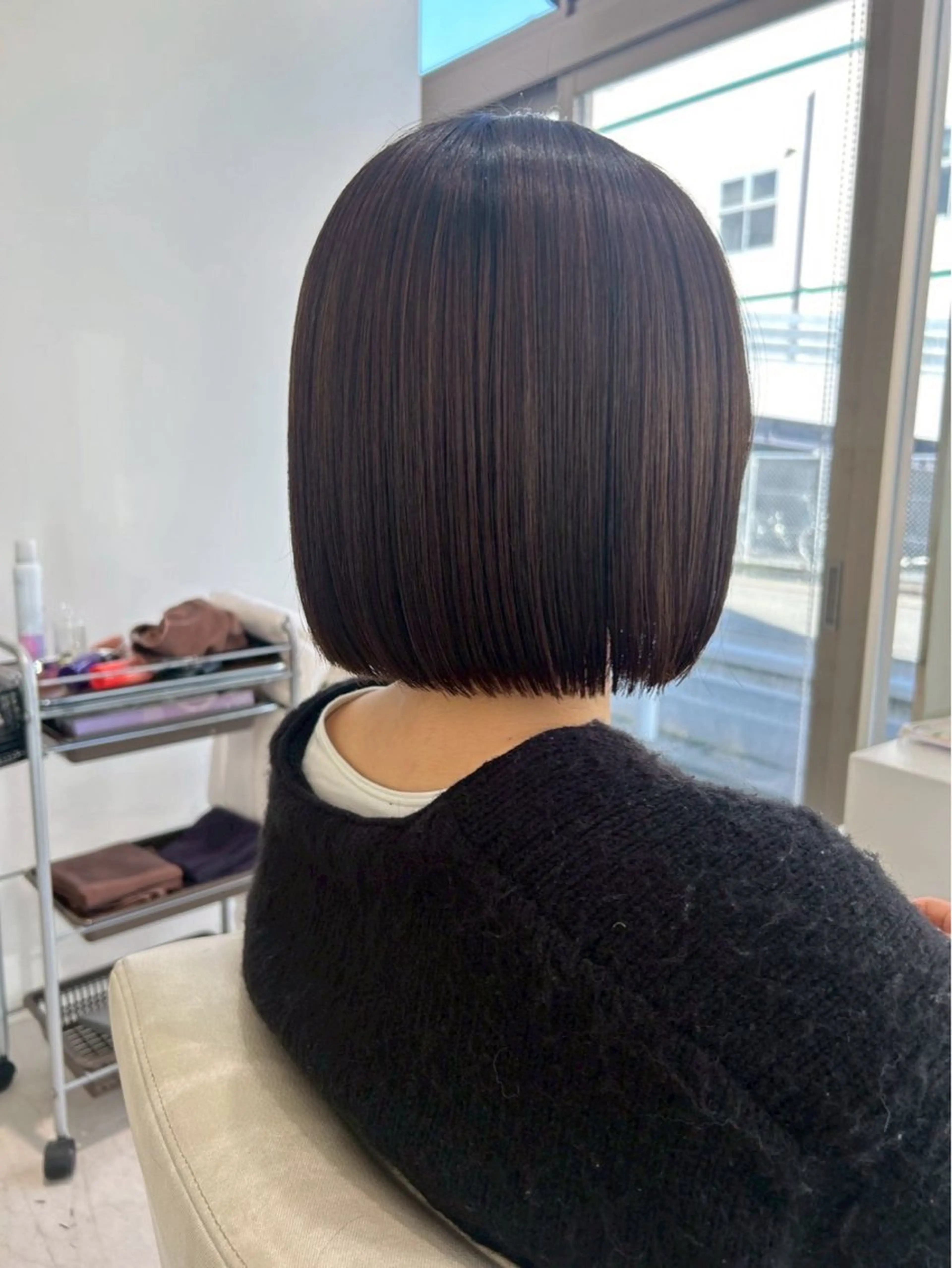 【パツっと感でおしゃ見せ】ボブカット+uptoglossトリートメント付きの写真