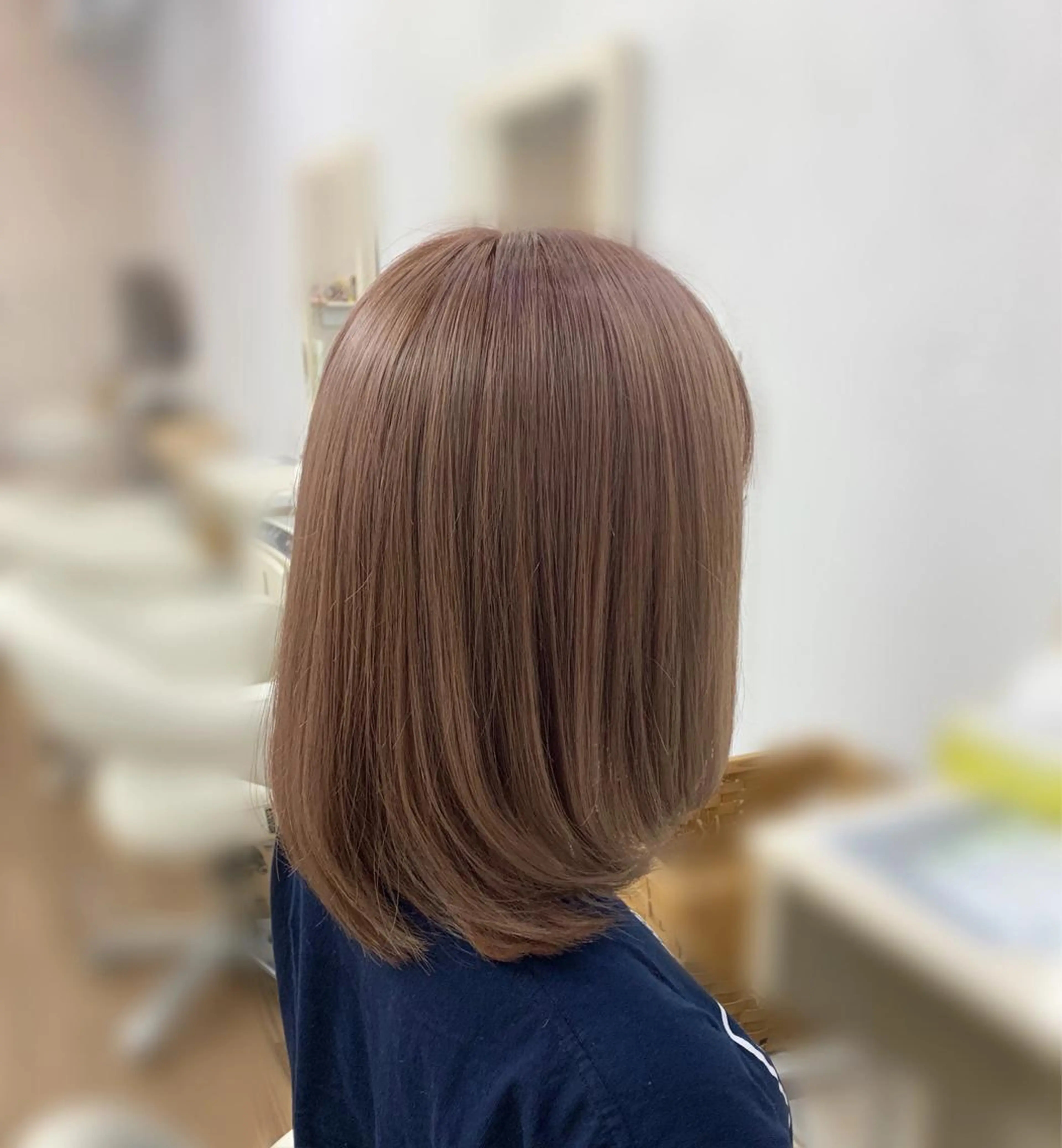 ミディアム カラー カット ヘアカラー トリートメント GLOSS 心斎橋 山上のヘアスタイル
