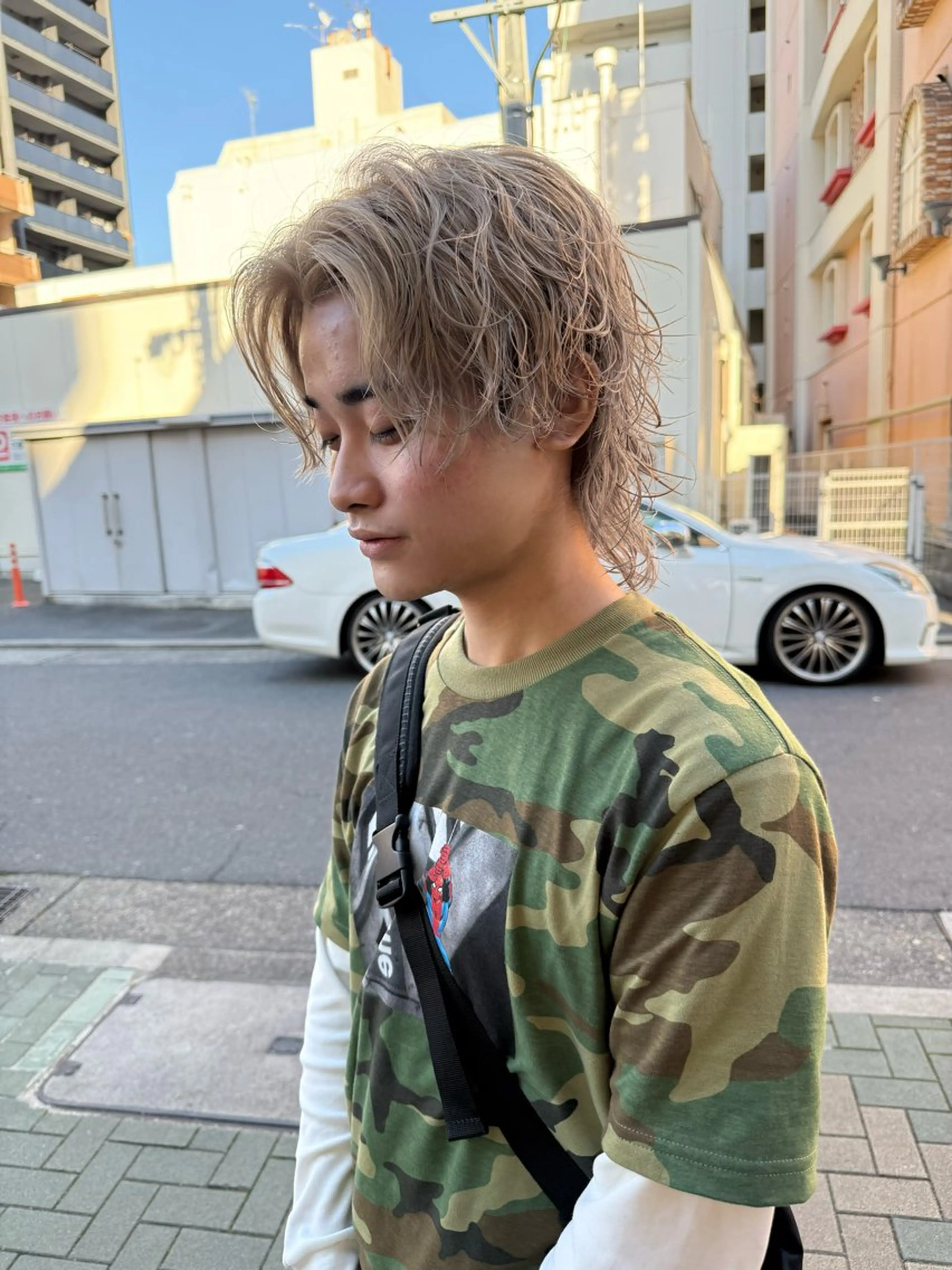 ミディアム ヘアカラー トリートメント 舟橋耀/ブリーチカラ ー/レイヤーカットのヘアスタイル