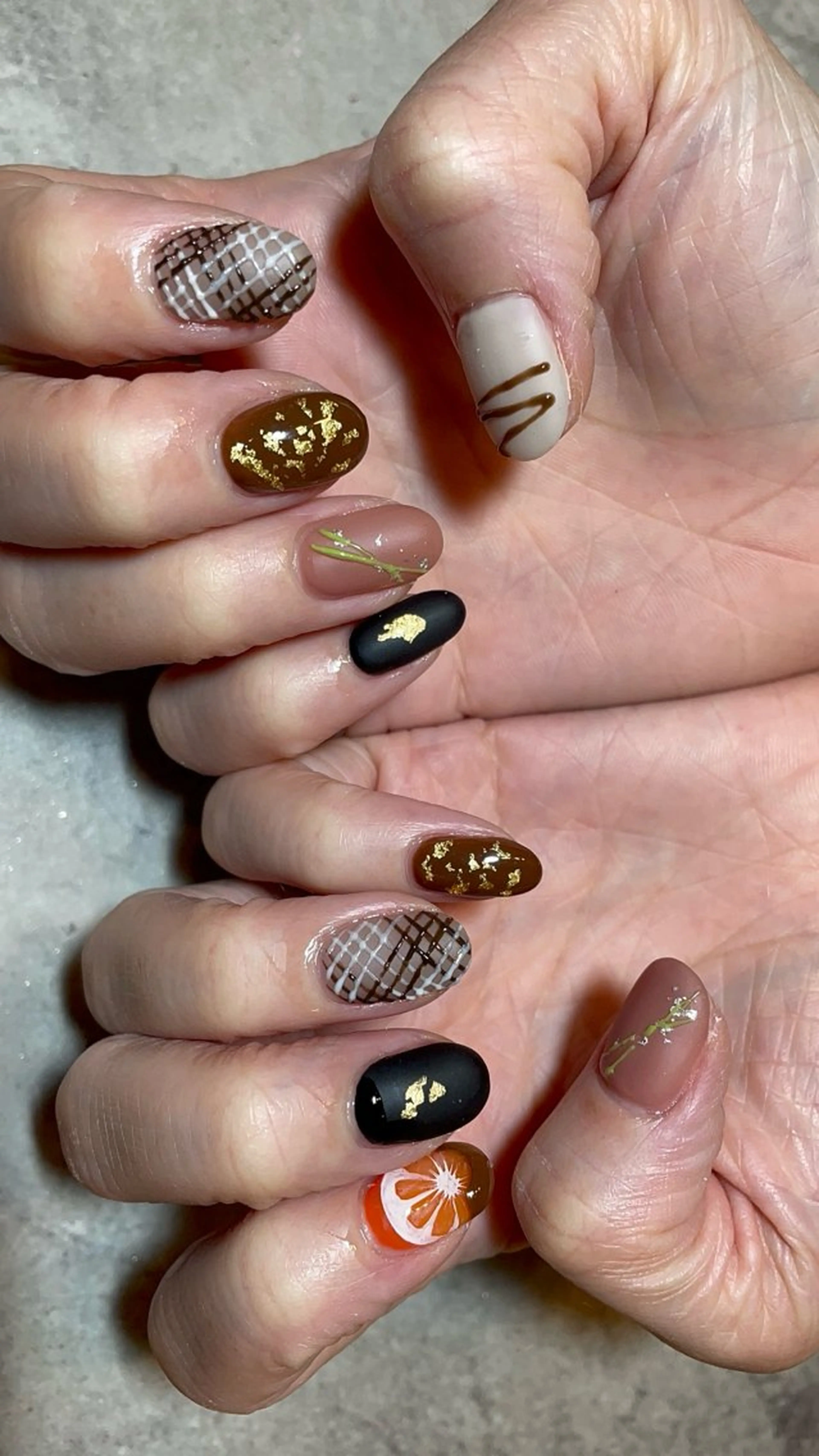 ネイル バレンタイン ハンドネイル nail salon ラピスラズリのネイルデザイン