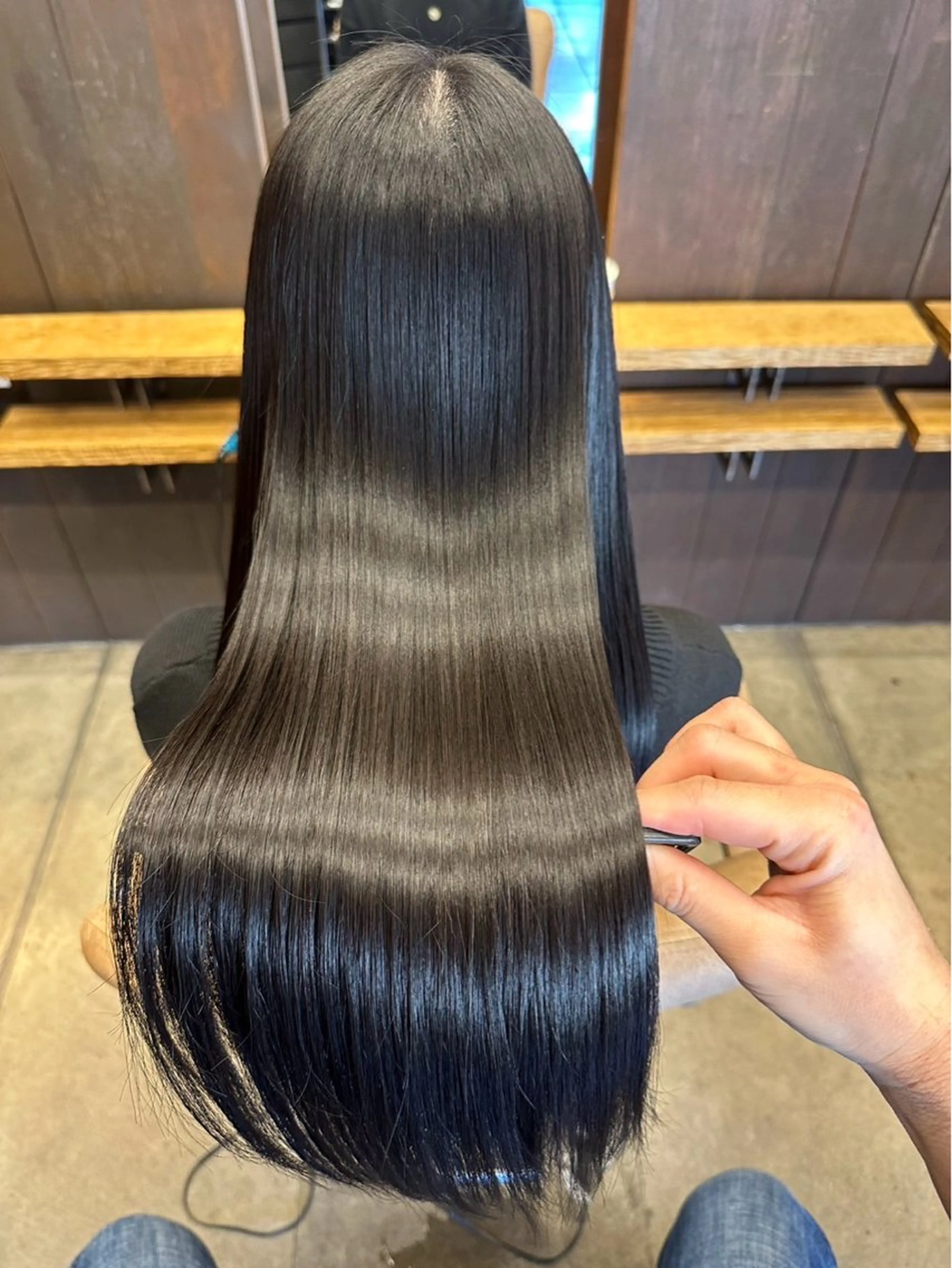 ロング カット 縮毛矯正 艶カラー/ 今井春汰のヘアスタイル