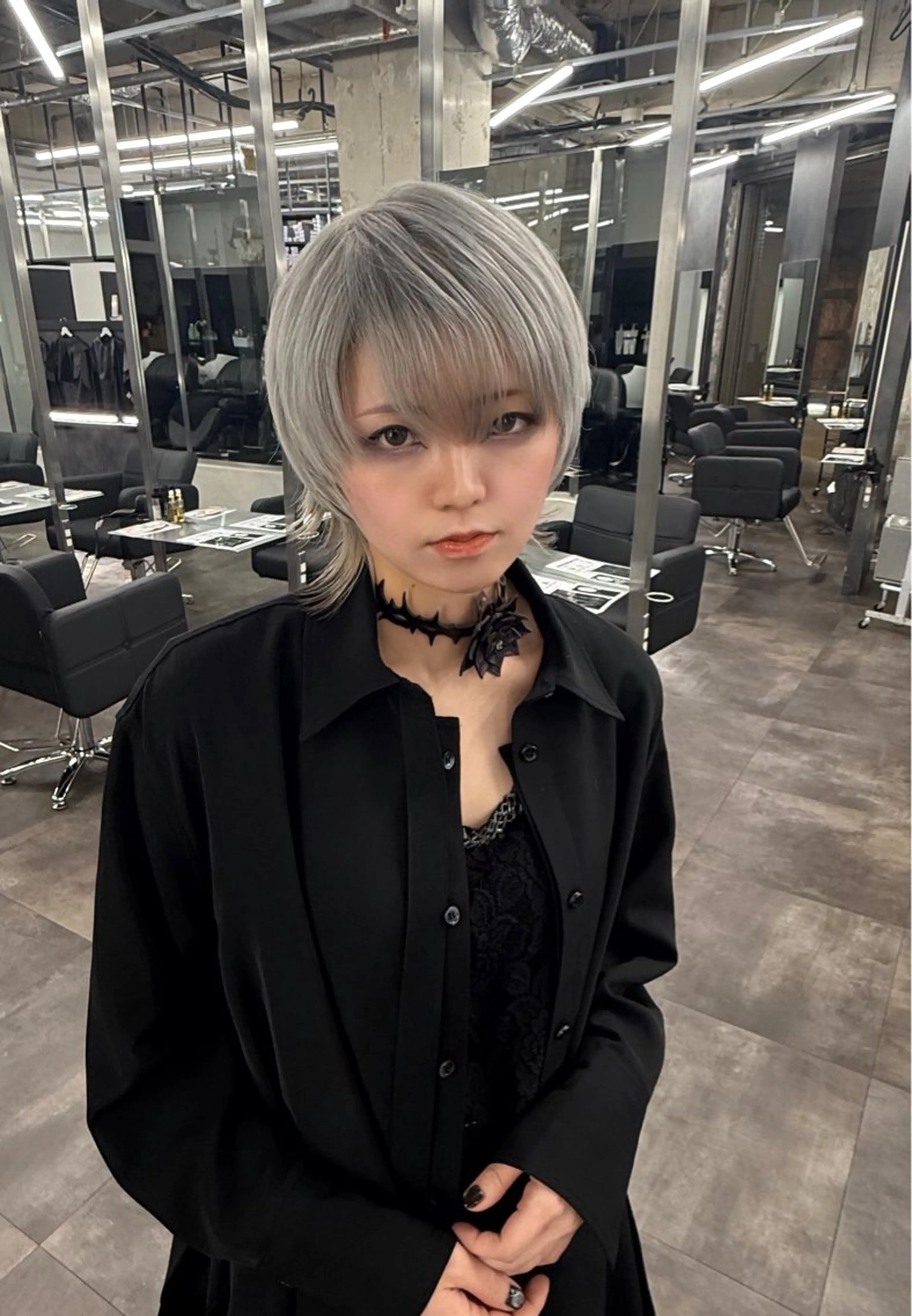 ミディアム カラー ミディアムパーマ ブリーチ 透明感カラー ハイトーンカラー 縮毛矯正 ヘアカラー RYOTA /GARTE髪質改善のヘアスタイル