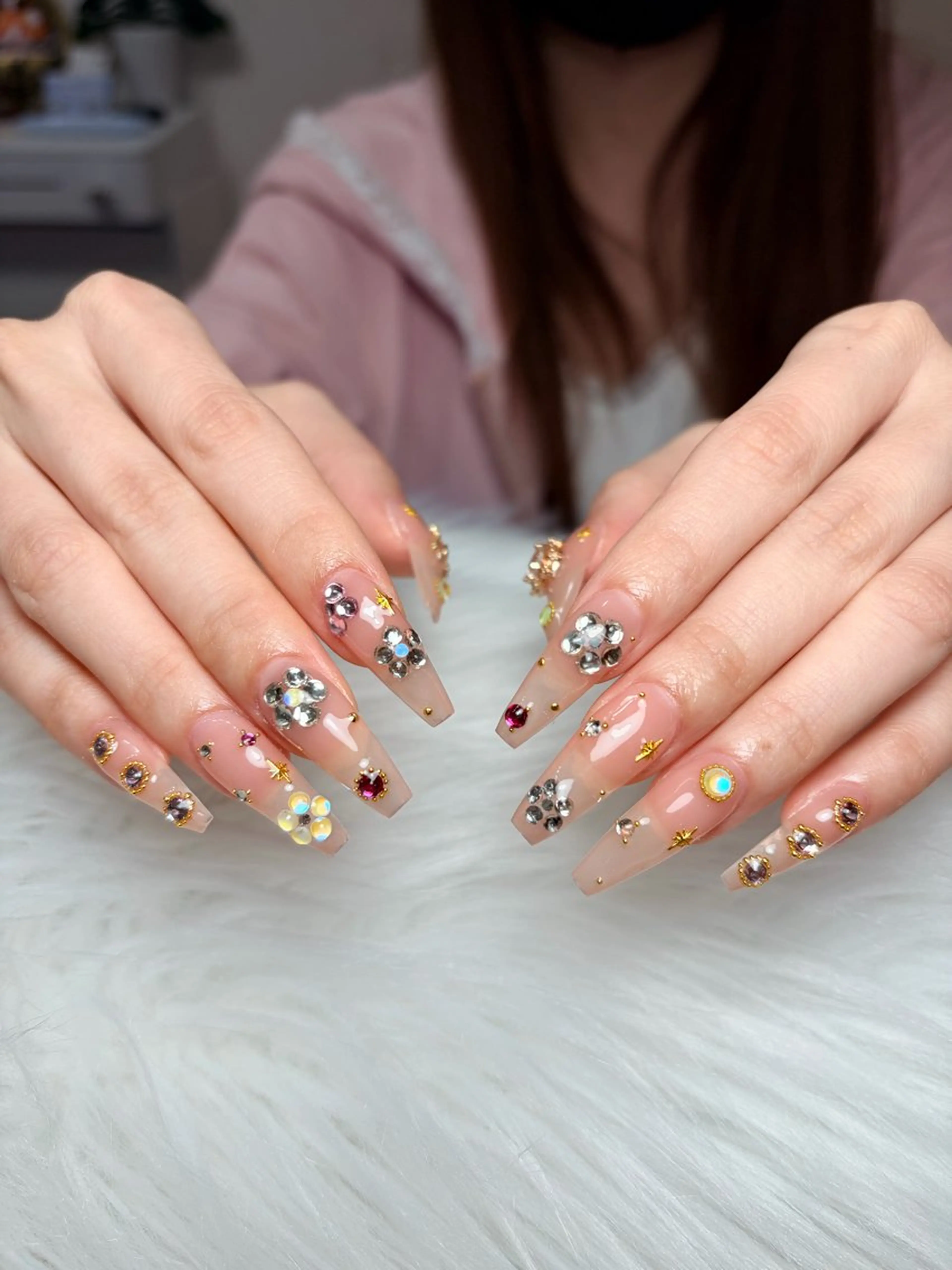 ネイル アートネイル 長さ出し ジェルネイル マグネットネイル ニュアンスネイル ハンドネイル Cloudy Chan Nailのネイルデザイン