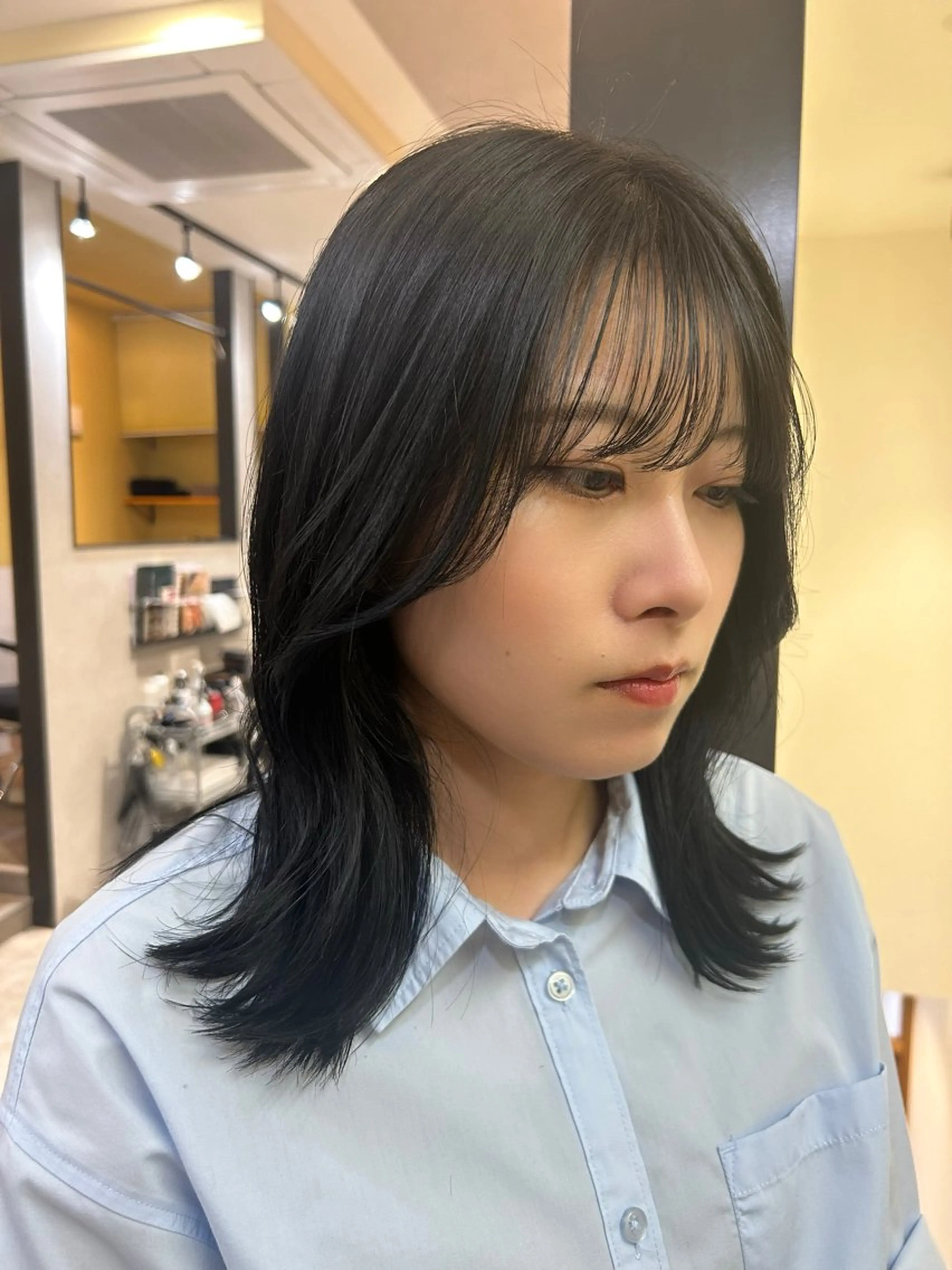 ミディアム カラー カット ヘアカラー トリートメント hub hair レイヤー/透明感のヘアスタイル