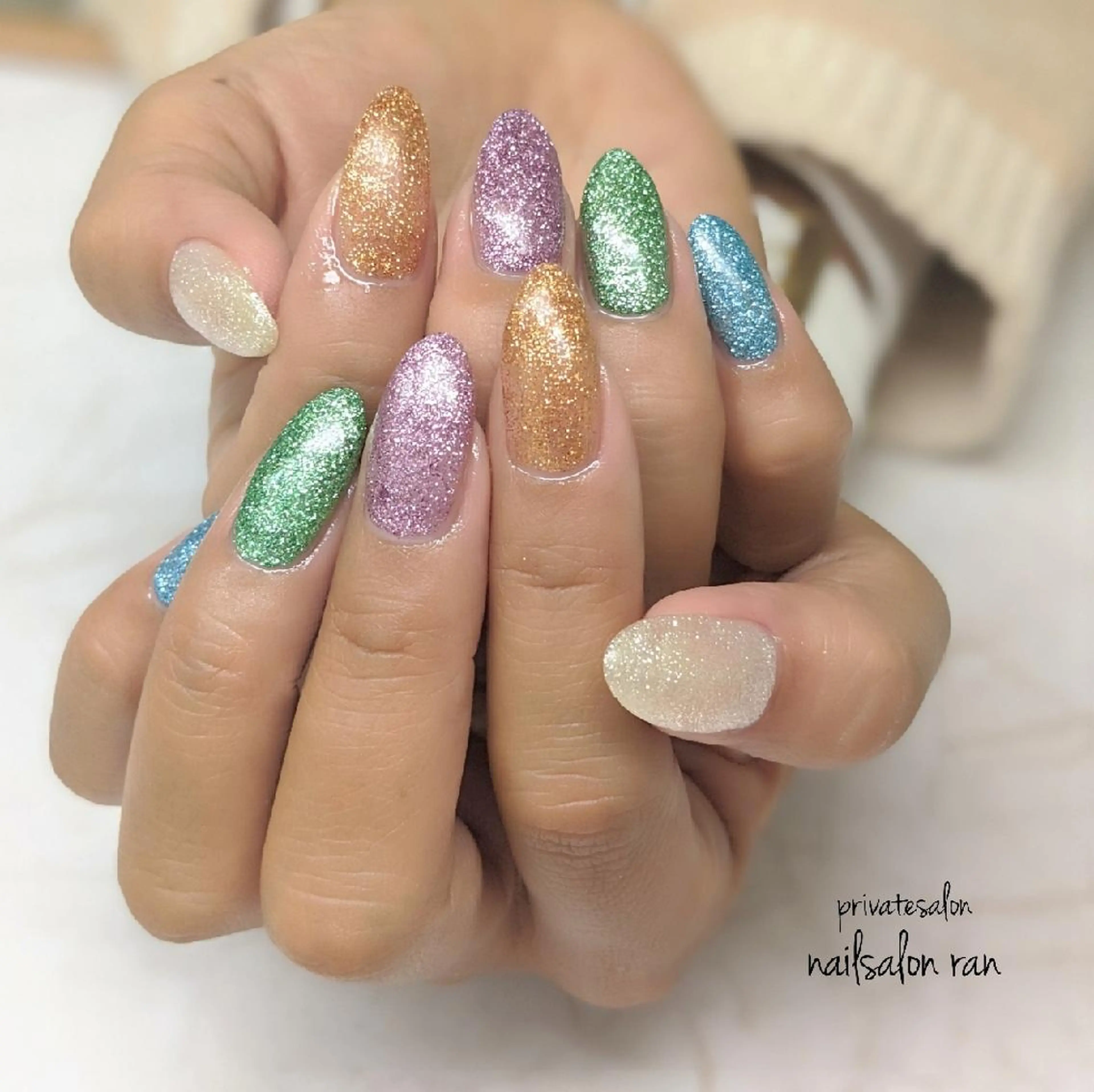 ネイル ラメ(グリッター) 持ち込み nailsalon ranのネイルデザイン