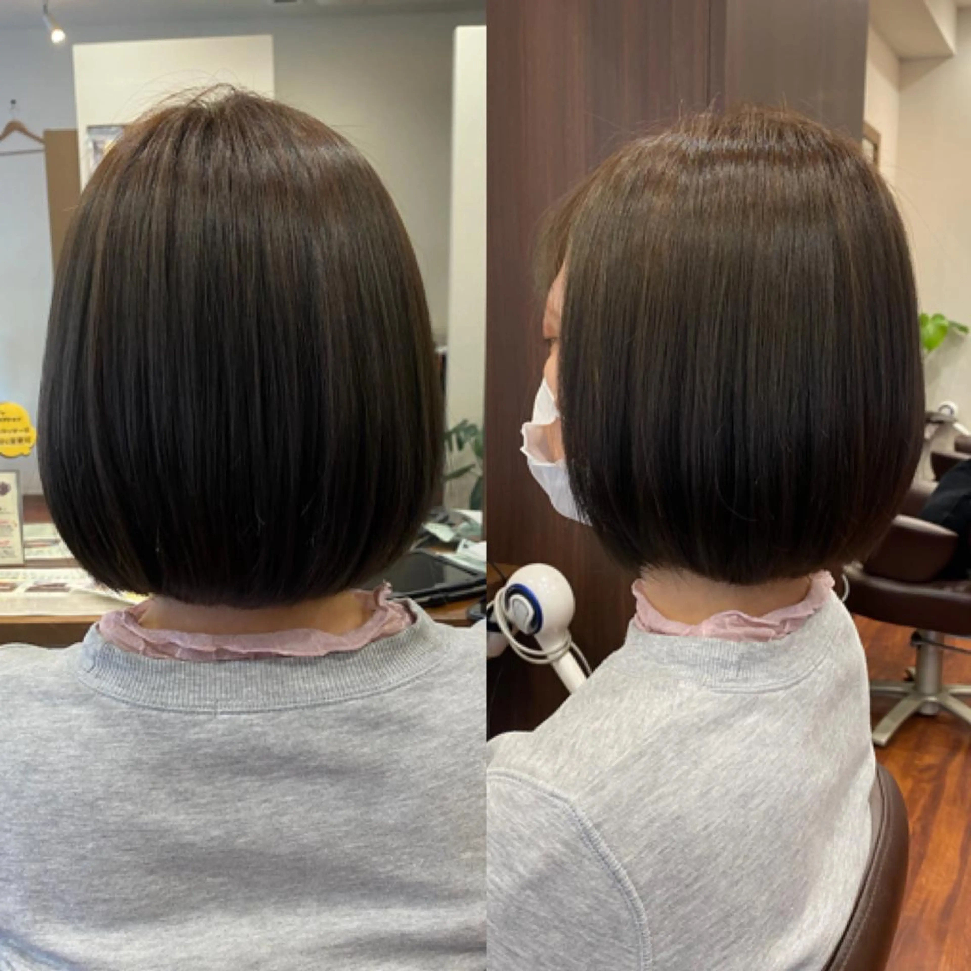 ショート カラー ベージュカラー グラデーションカラー オリーブベージュ ボブ Lien's所属・Lien's teraのヘアスタイル