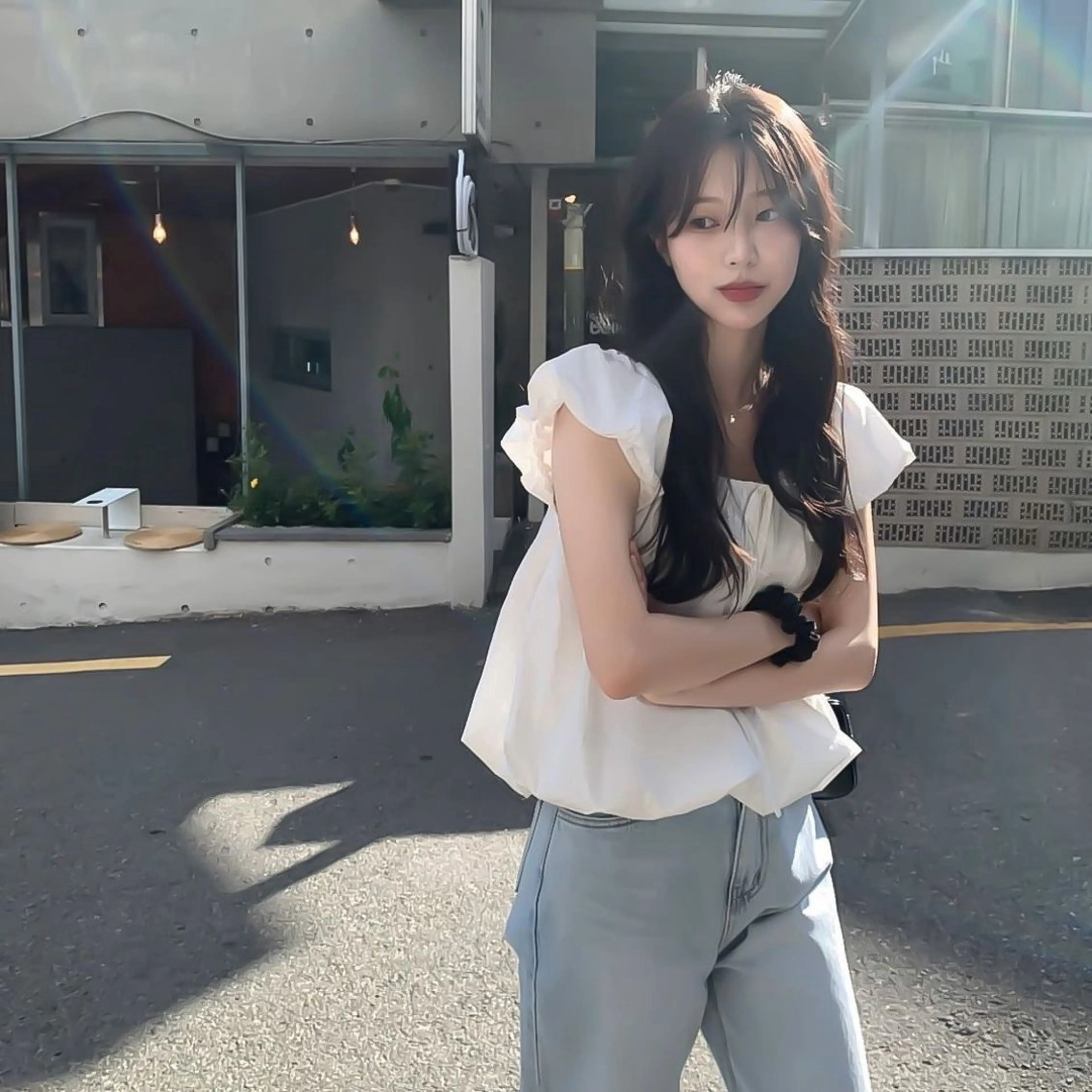 セミロング カラー カット ヘアカラー トリートメント 莉乃/縮毛矯正/髪質 改善/艶カラーのヘアスタイル