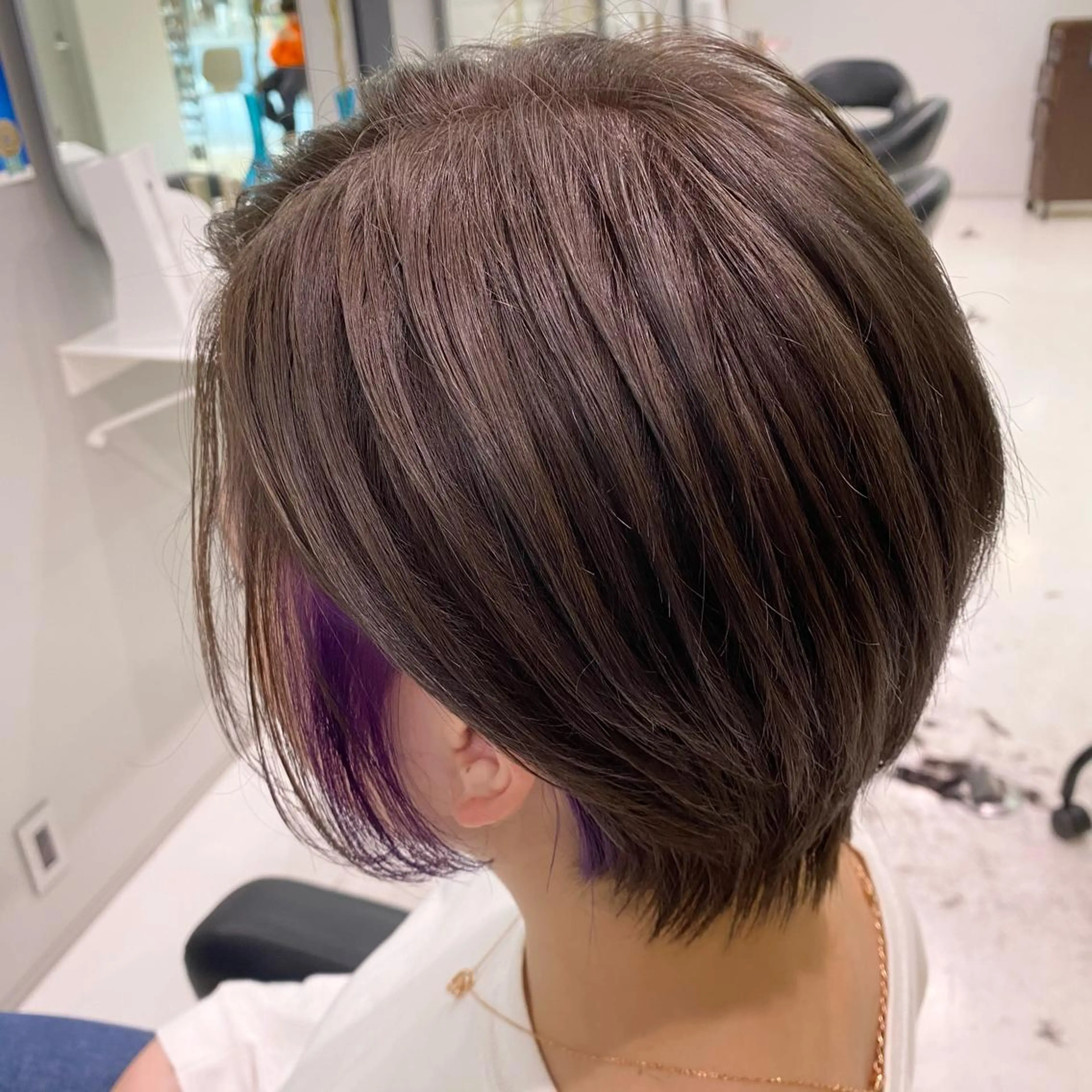 ショート カラー グレージュ パープルカラー カット ヘアカラー 【GUK】 🌻RINA🌻のヘアスタイル