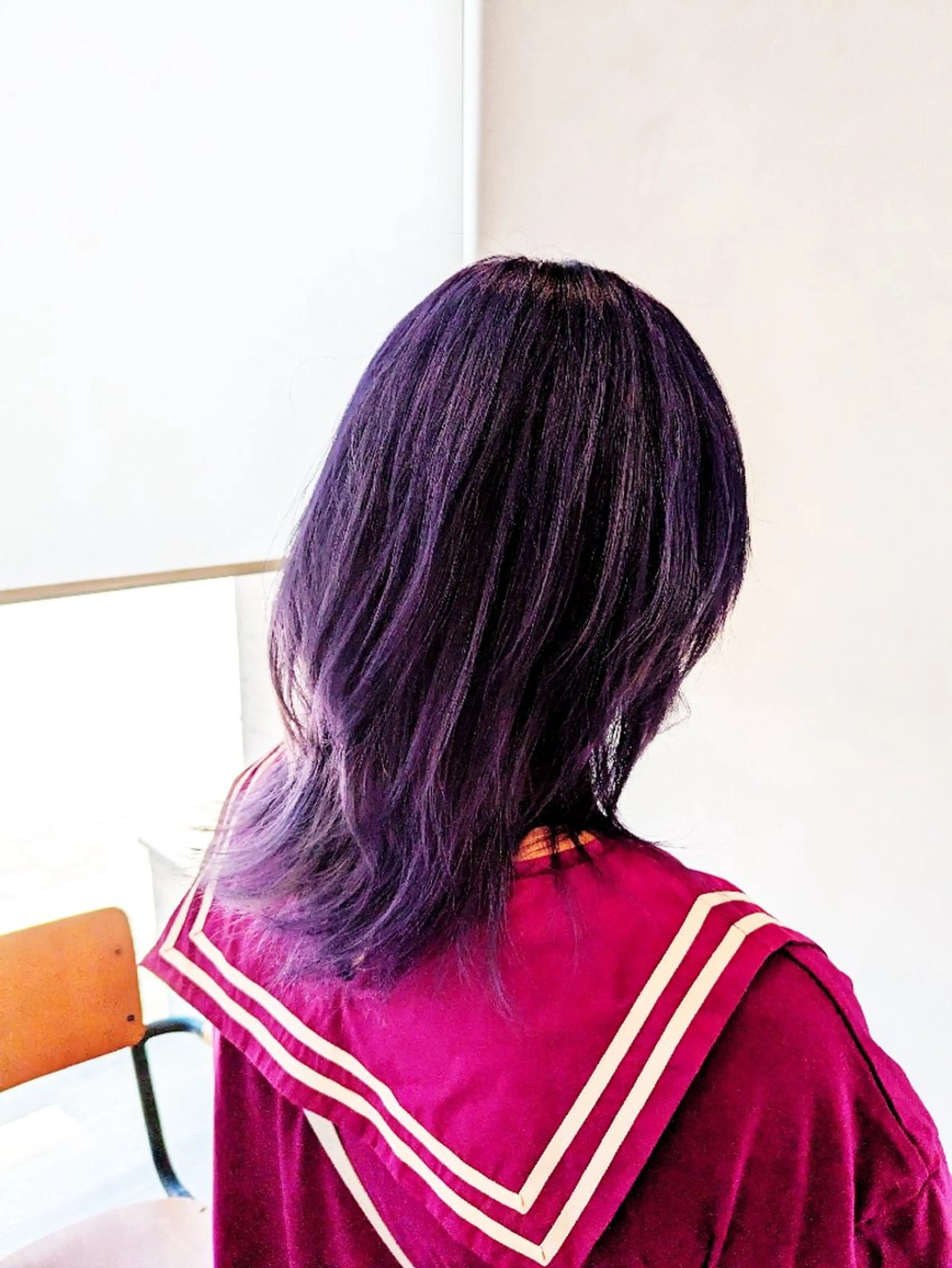 ミディアム カラー パープルカラー シルバー メンズヘア/艶髪/ TAKAHIROのヘアスタイル