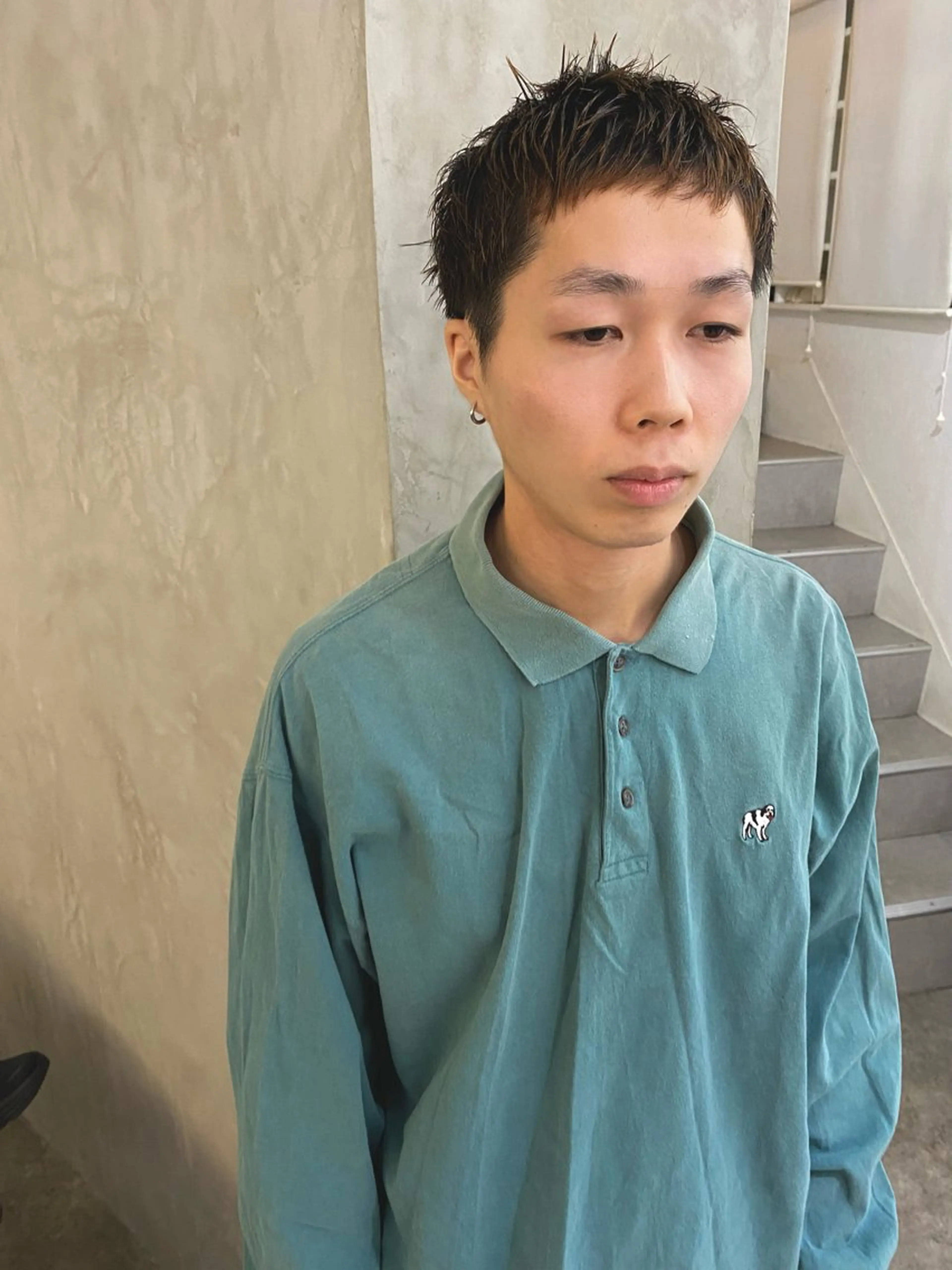 ショート メンズ メンズベリーショート ベリーショート ショートヘア カット 森貴裕/ベージュ/ パーマ/オリーブのヘアスタイル