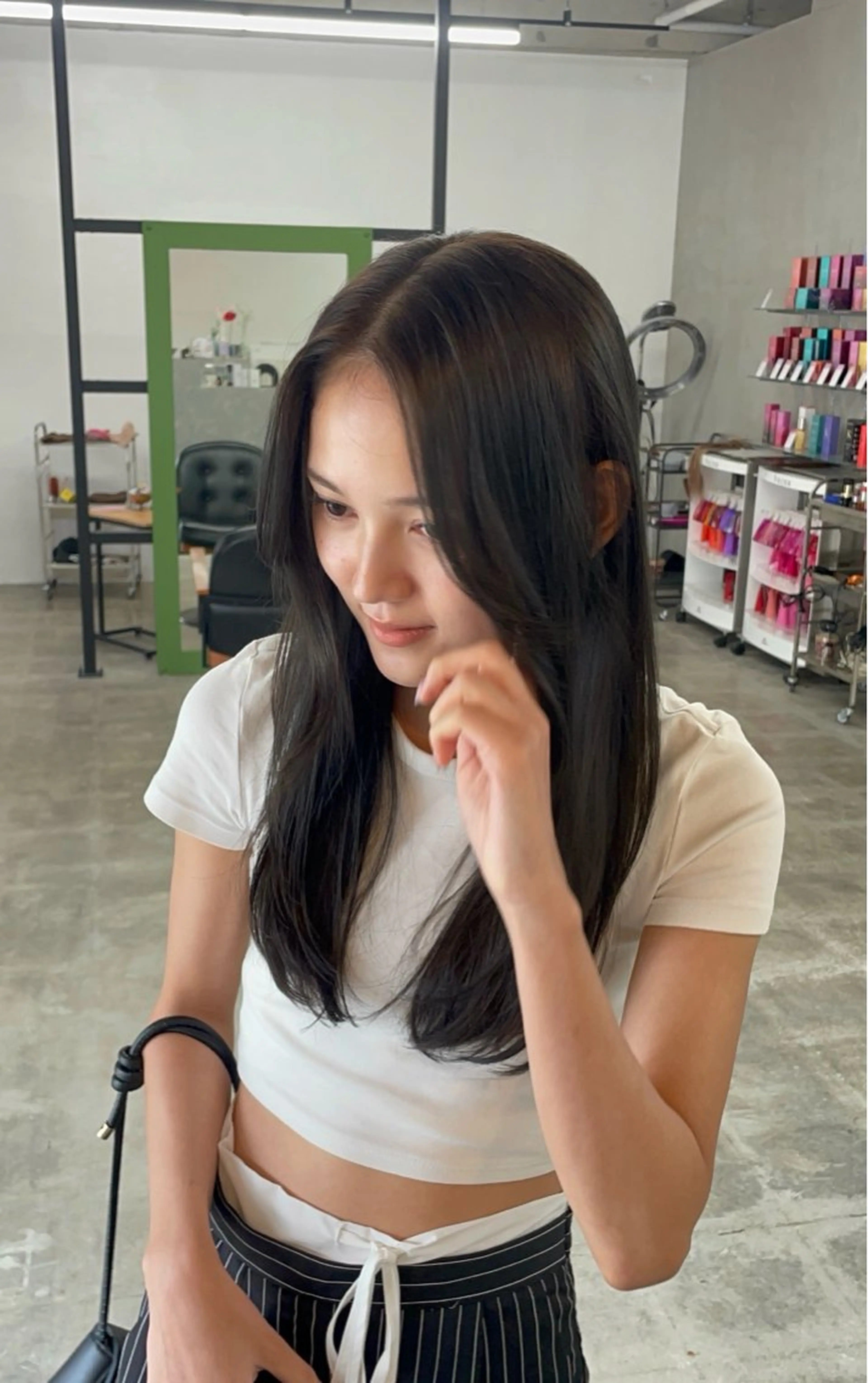 セミロング ヘアカラー トリートメント miloc himekaのヘアスタイル