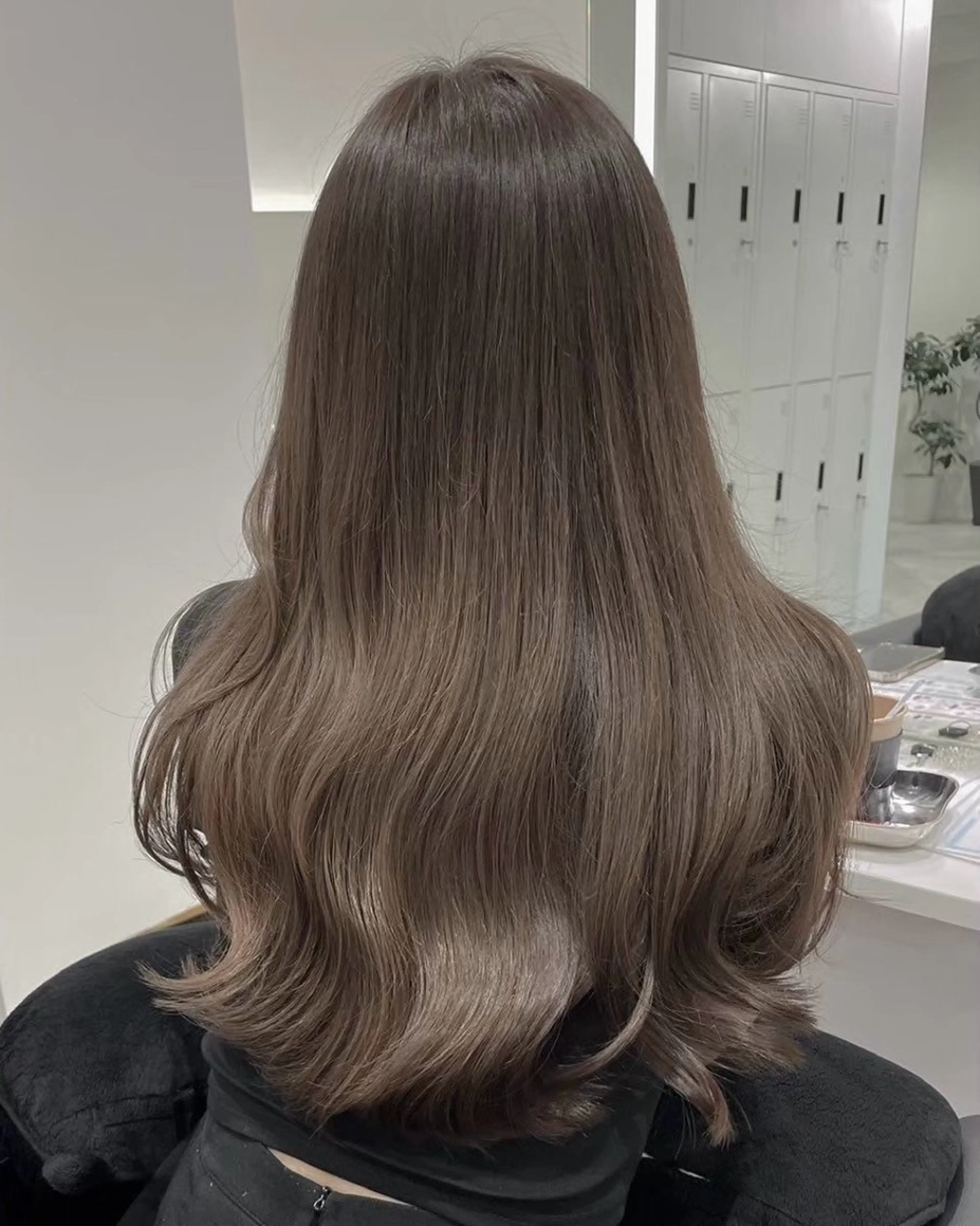 ロング カラー ヘアカラー トリートメント ヘアセット グレージュ/ベージュ /経堂/sana🌱のヘアスタイル