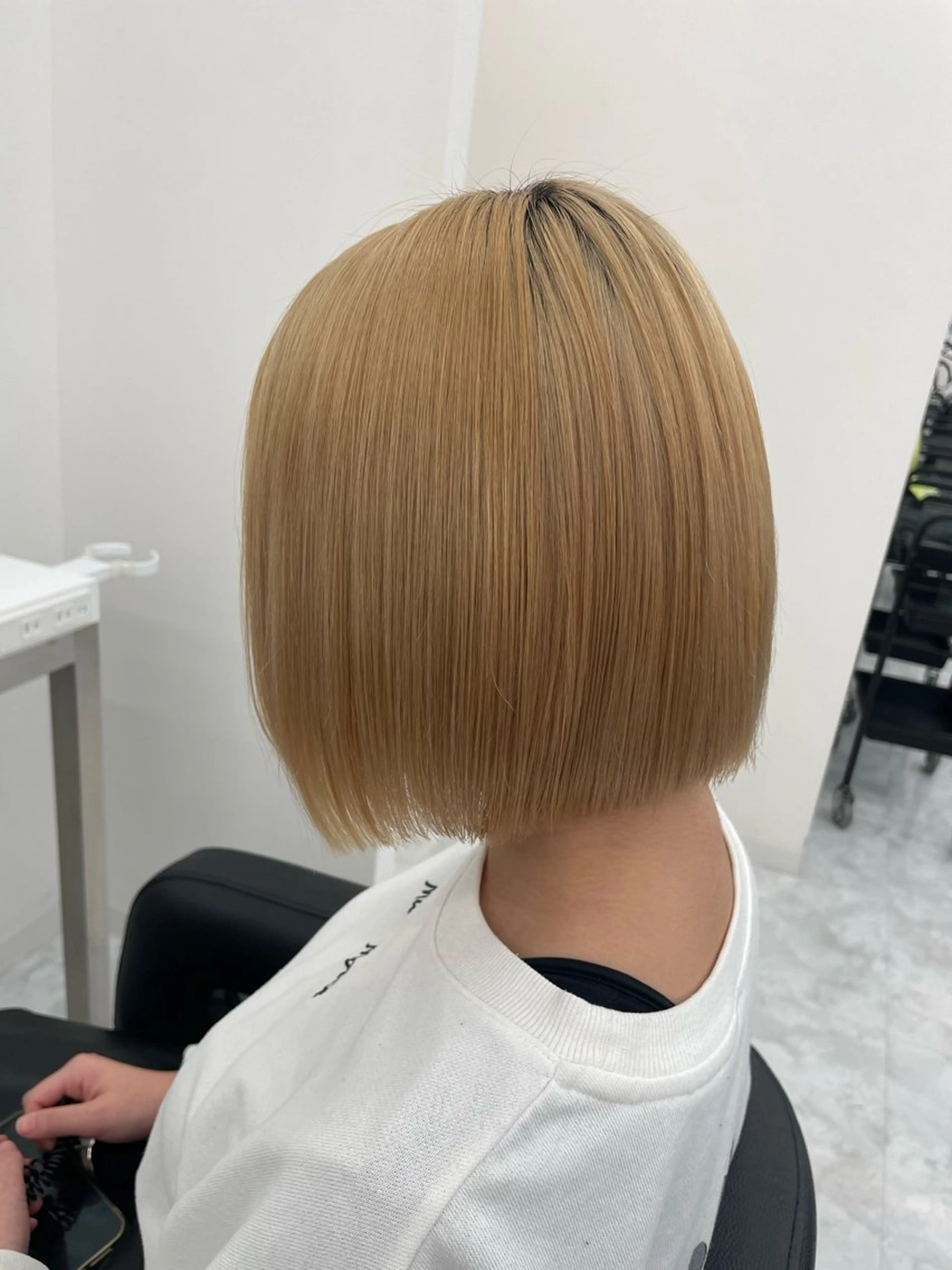 ミディアム カラー ヘアアレンジ ハイトーンカラー ボブ SEIGO/カット /メンズパーマ🔥のヘアスタイル