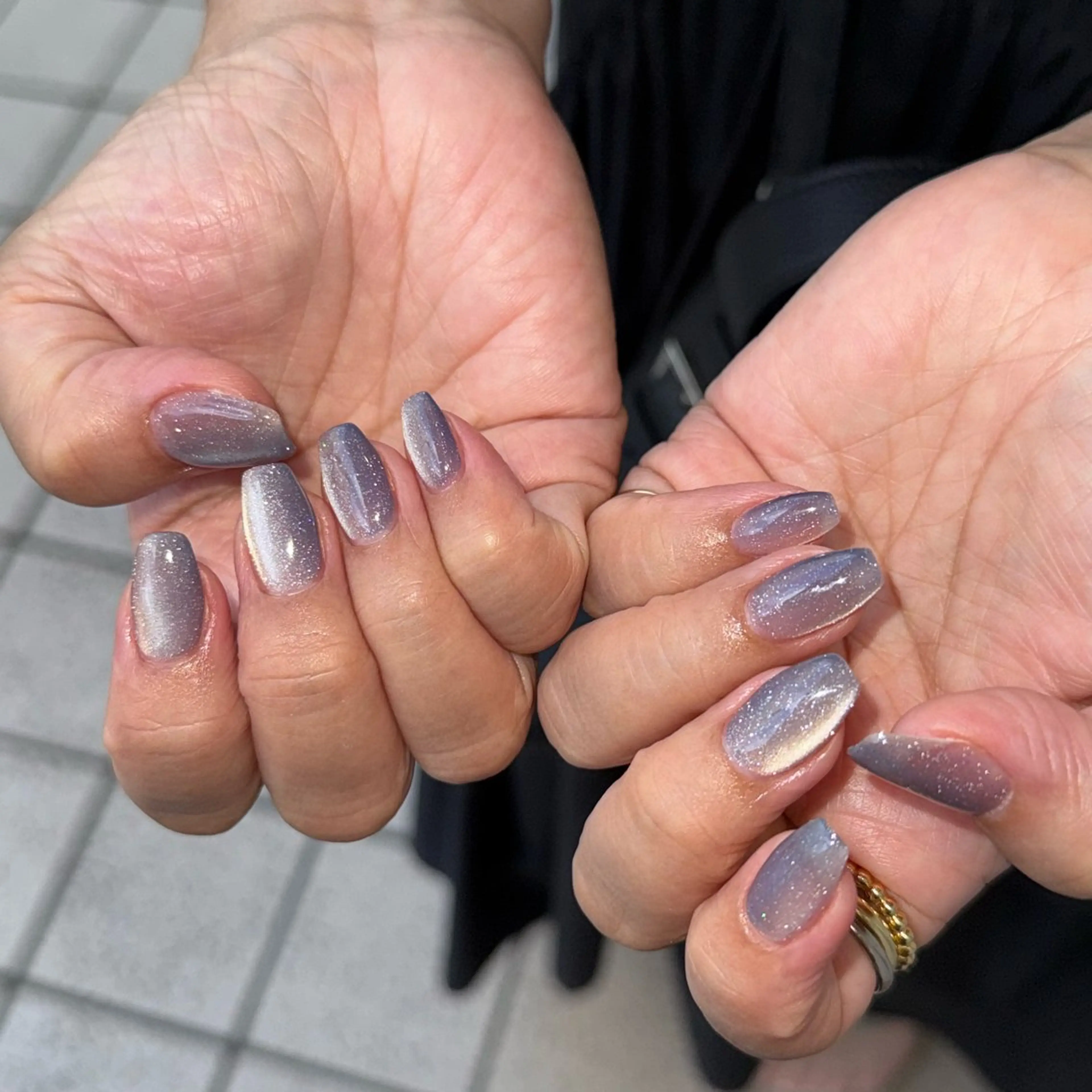 ネイル グラデーション マグネットネイル ハンドネイル Bianca川越西口 NAKANOのネイルデザイン