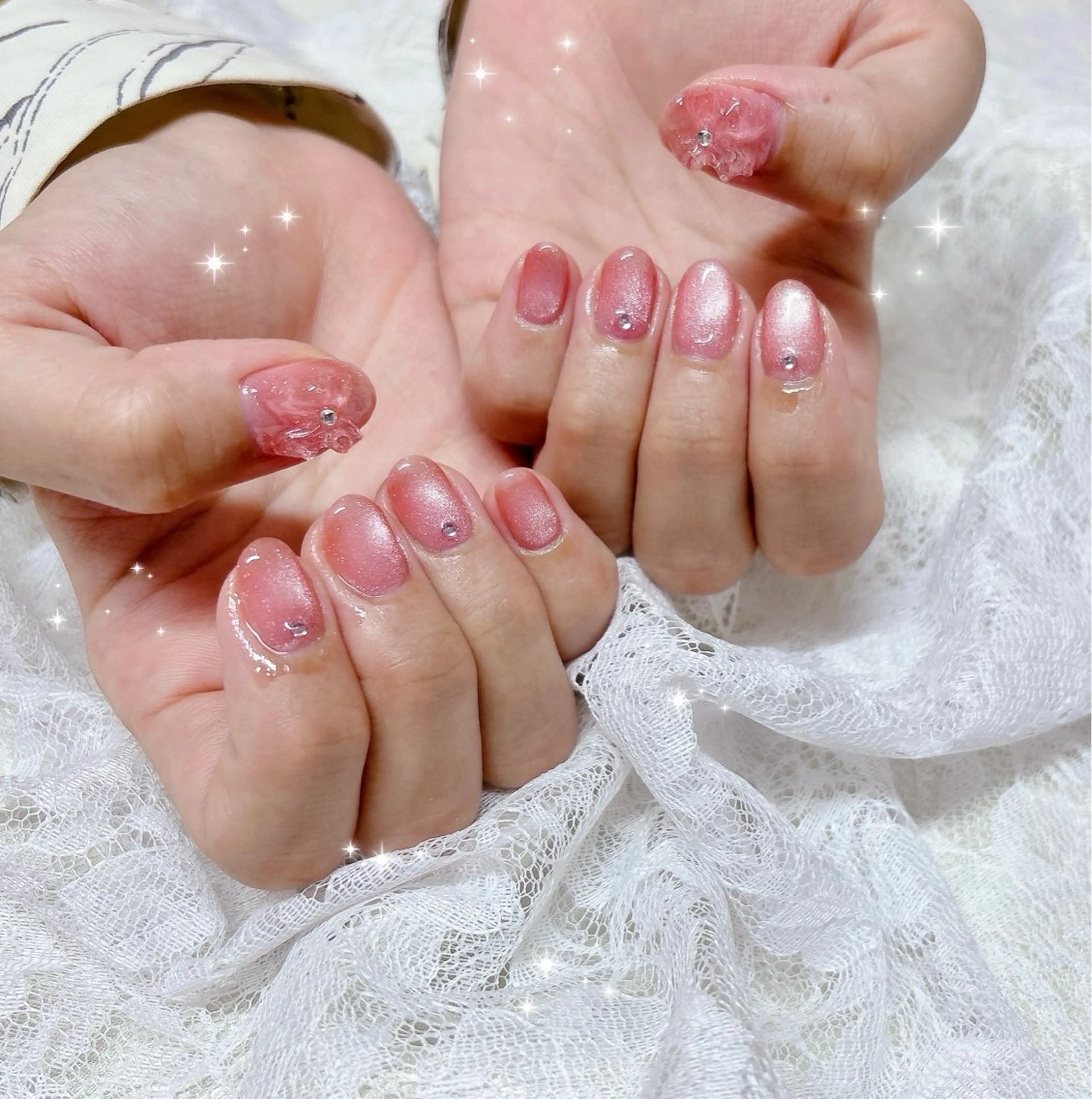 ネイル マグネットネイル ハンドネイル FLARE NAIL フレアネイルのネイルデザイン