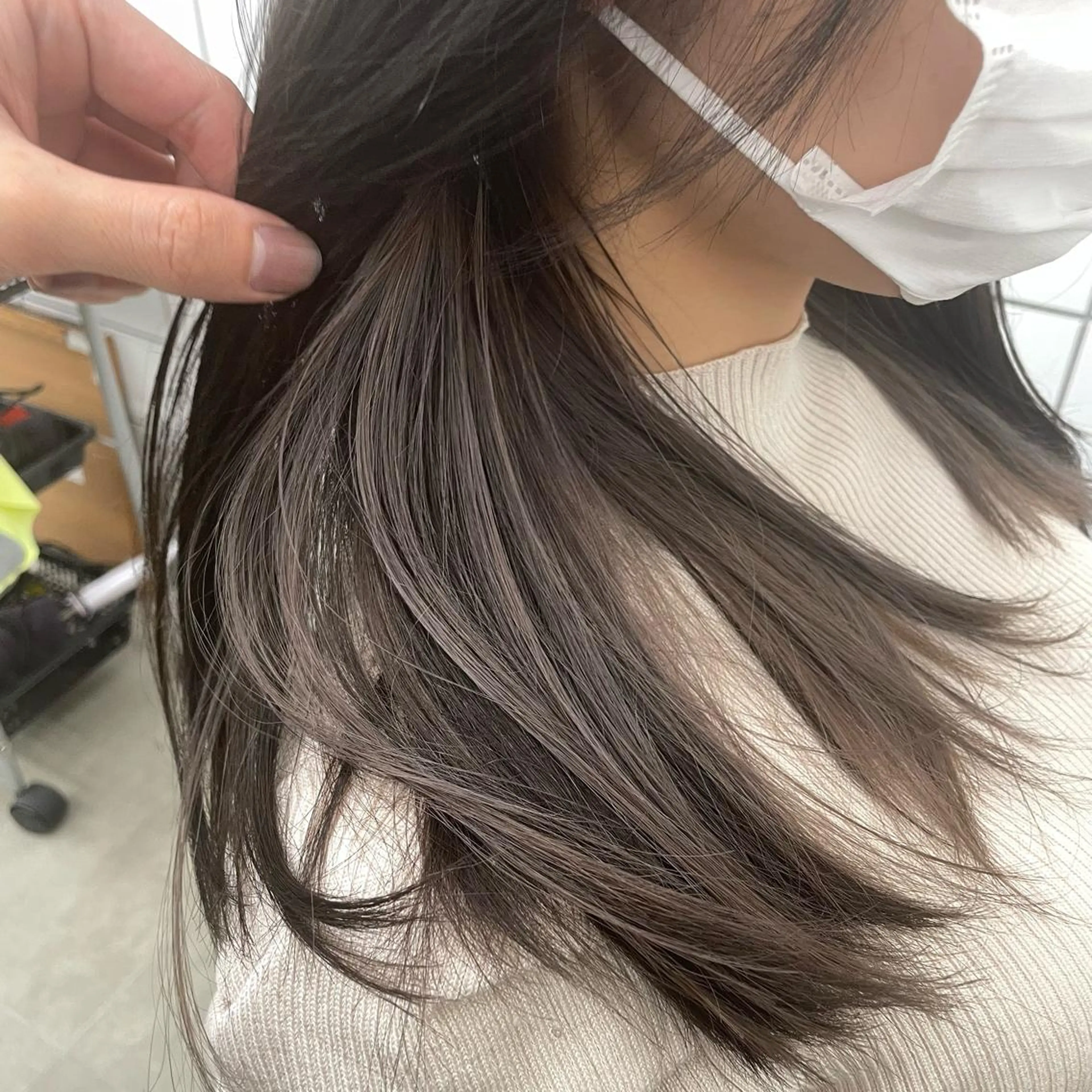 セミロング カラー *モデル募集🤍横浜 透明感カラー🫧のヘアスタイル
