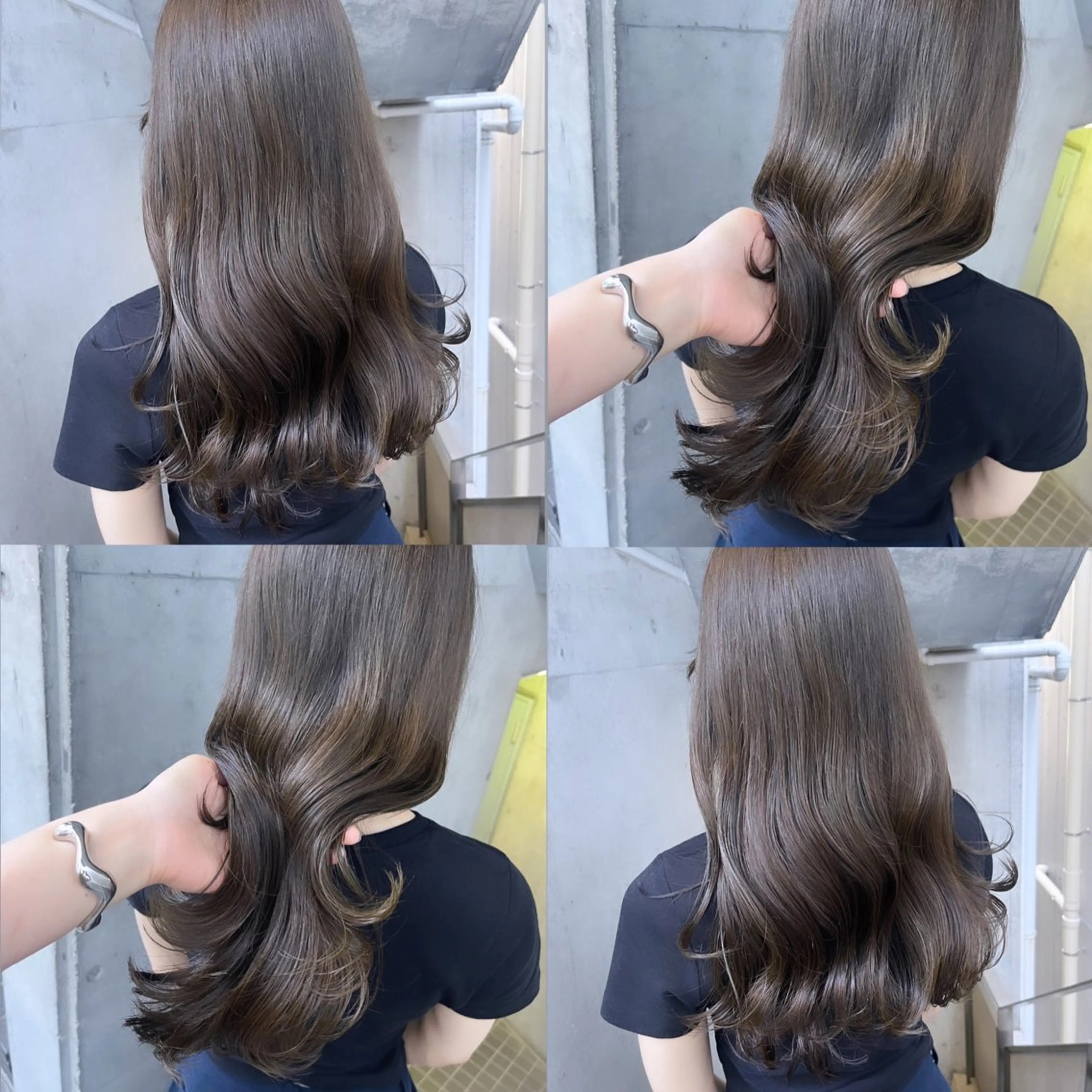 セミロング カラー ベージュカラー ブラウンカラー 透明感カラー グレージュ オリーブベージュ カジュアルを女っぽく 𝗮𝘆𝗮𝗰𝗼のヘアスタイル