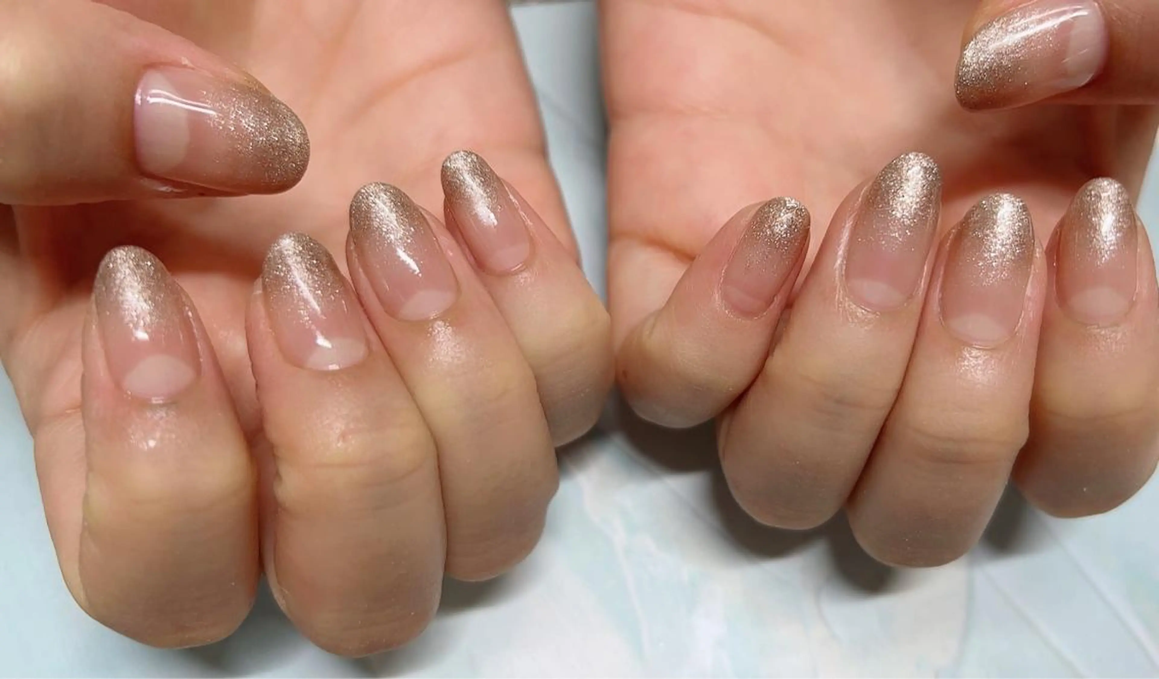 ネイル ラメ(グリッター) ラメグラデーション Mogu nail 二子玉川のネイルデザイン