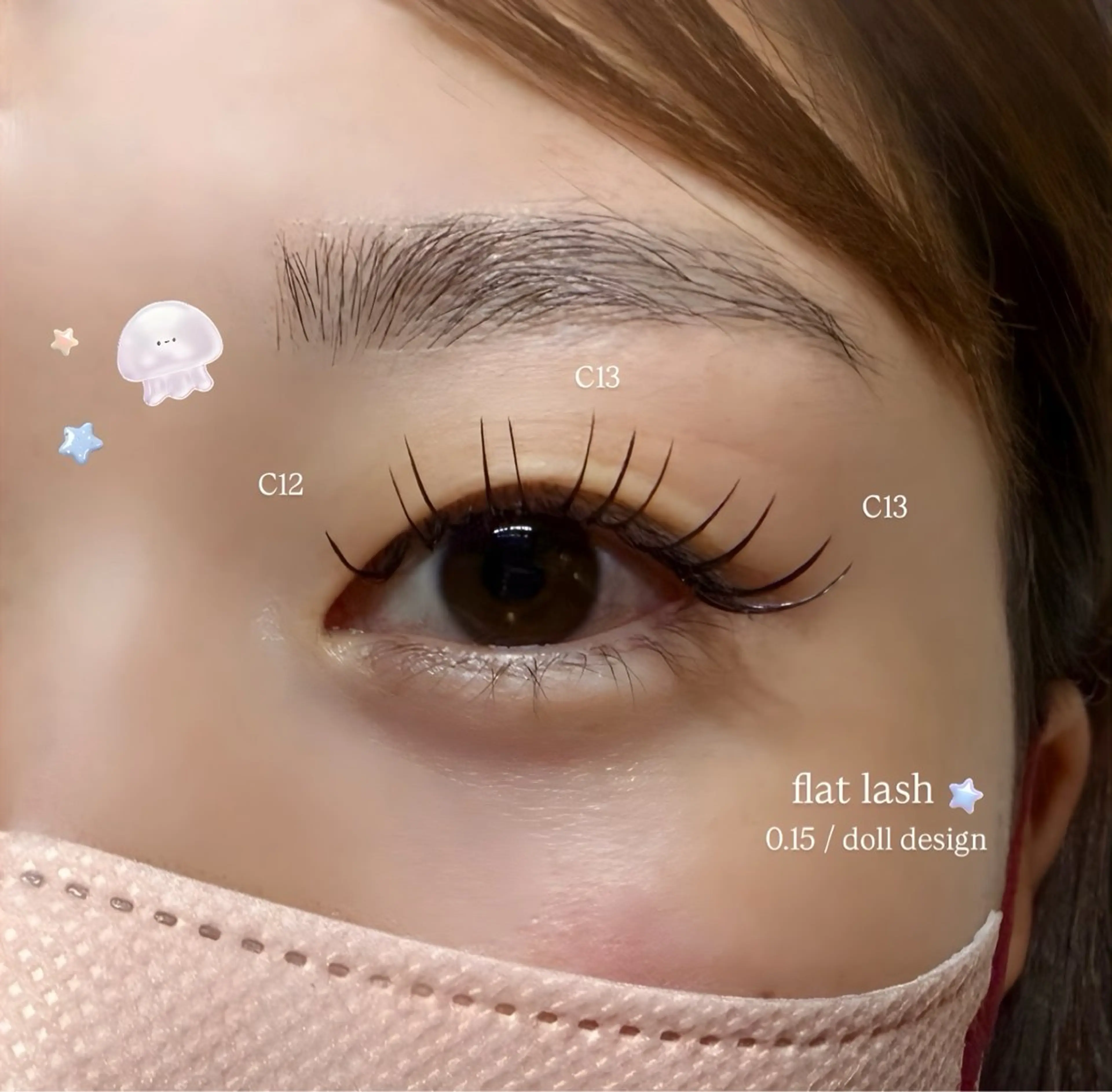 minimo限定価格🧣♡［初回オフ・コーティング付］フラットラッシュ80本‎🤍の写真