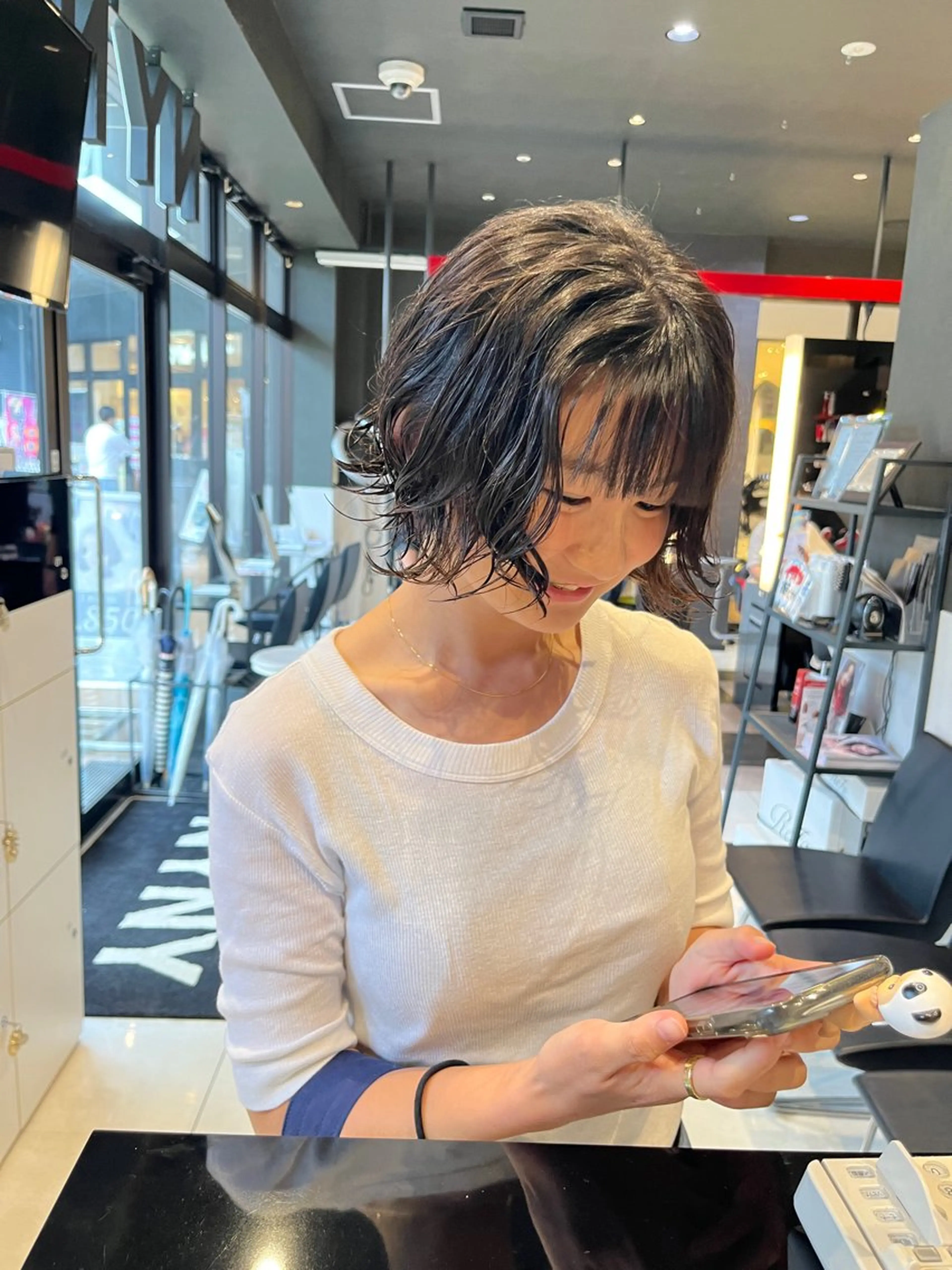 ショート パーマ ボブパーマ/レイヤー カット/KINAMIのヘアスタイル