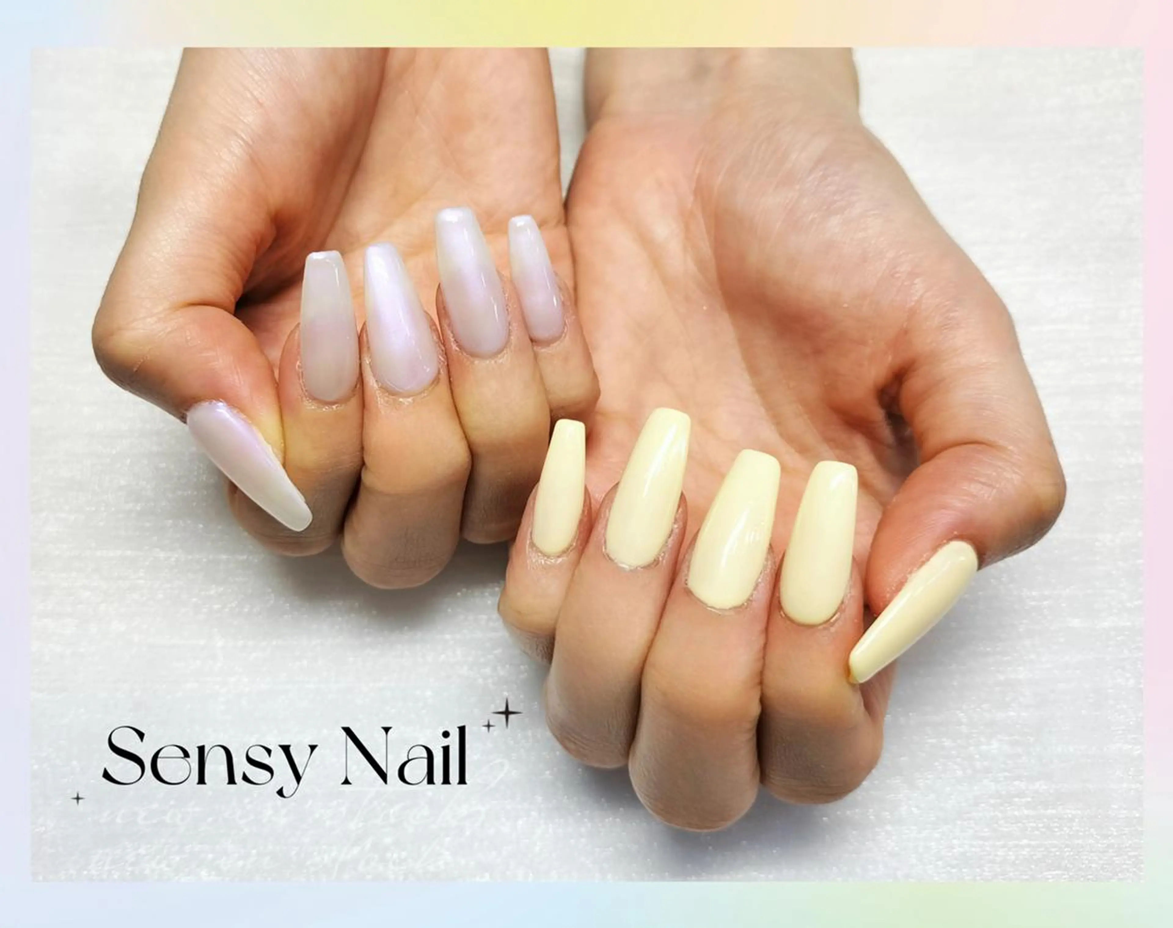 ネイル オーロラネイル ジェルネイル ソフトジェル ハンドネイル ハンドケア Sensy ネイル専門店のネイルデザイン