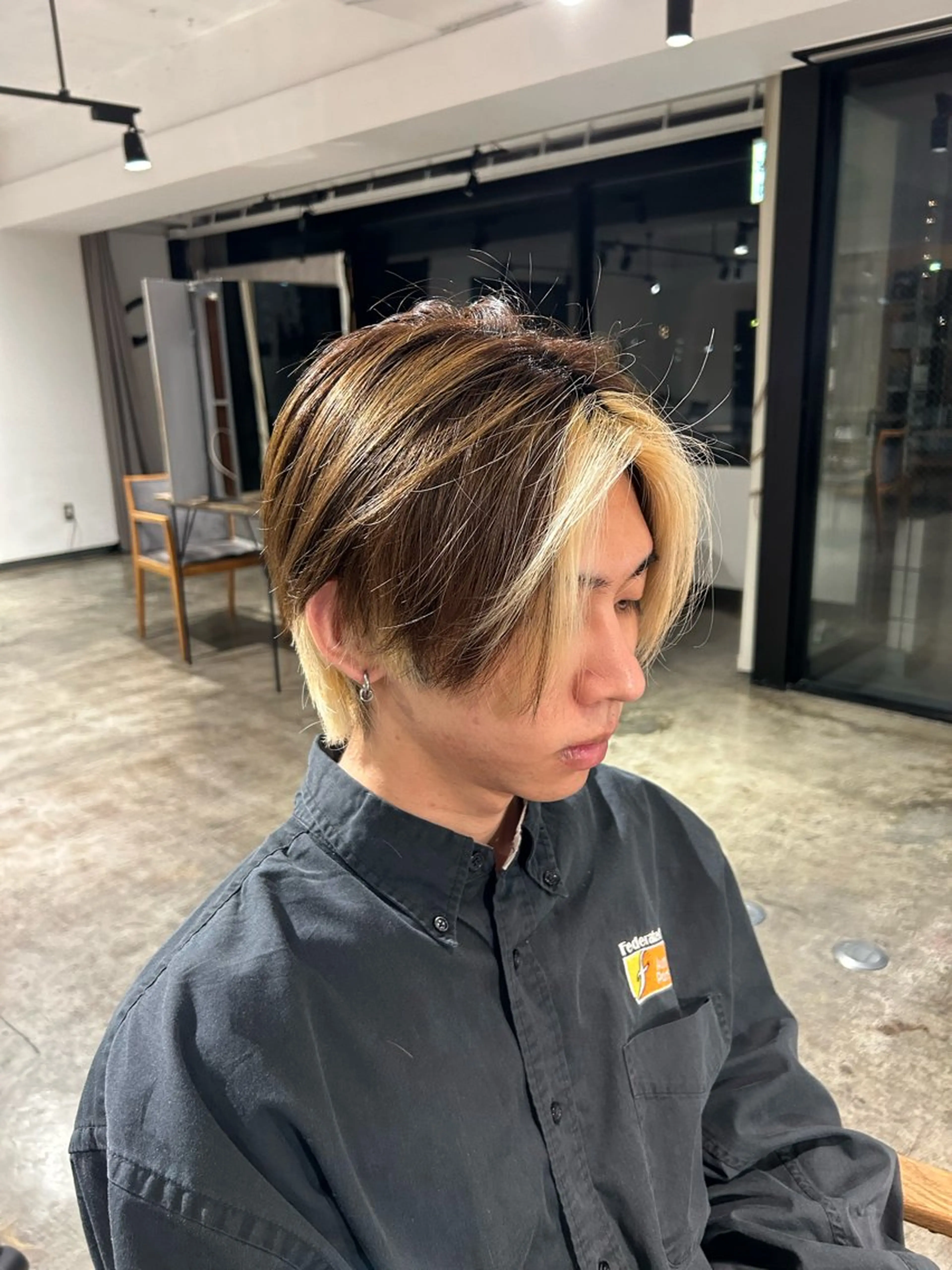 ショート パーマ メンズ センターパート ダウンパーマ カルマパーマ メンズ韓国風 マッシュ become men's hair 名駅店所属・名駅/フェザーパーマ 韓国ヘア/森岡のヘアスタイル