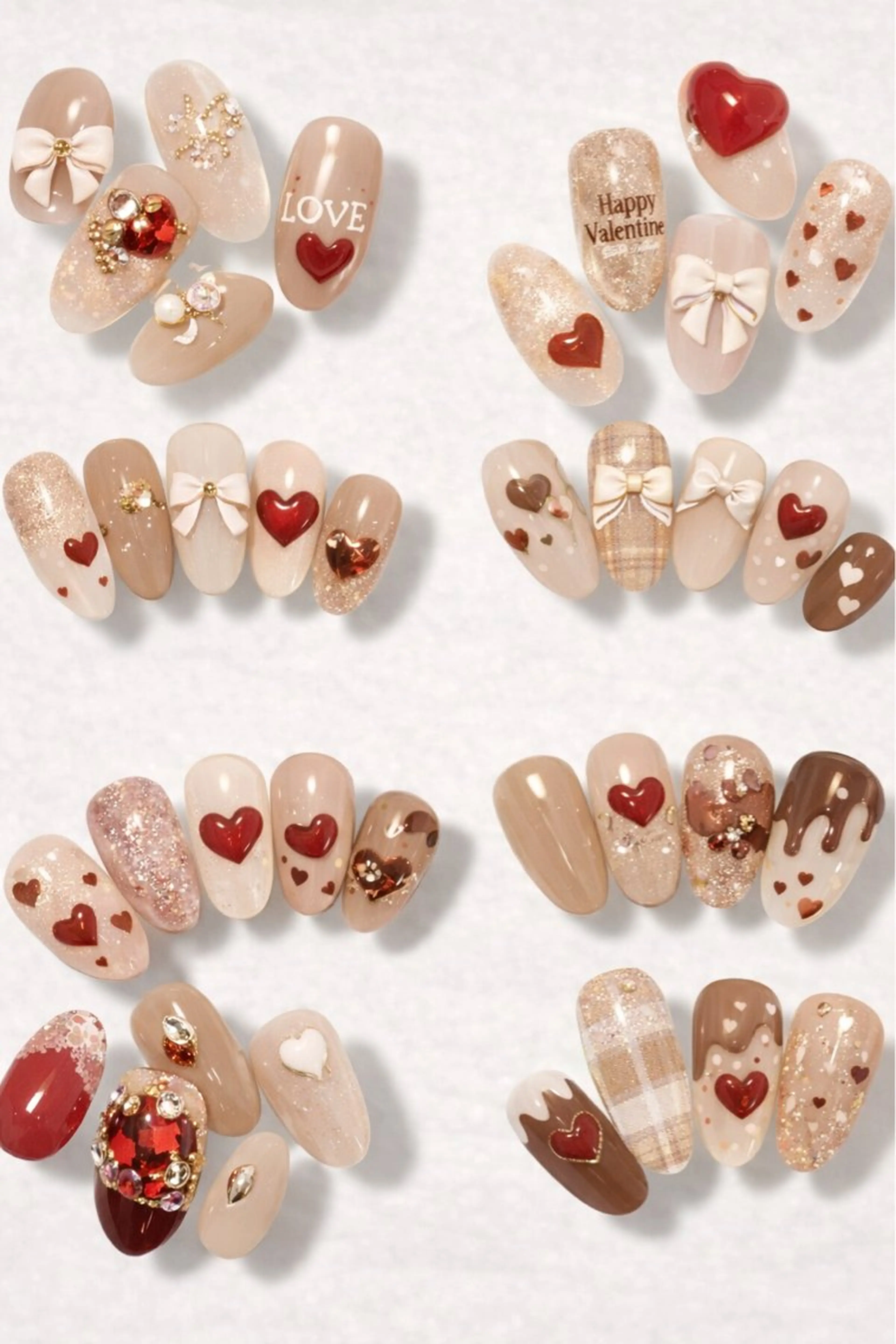 ネイル バレンタイン ハンドネイル Roger 舞のネイルデザイン