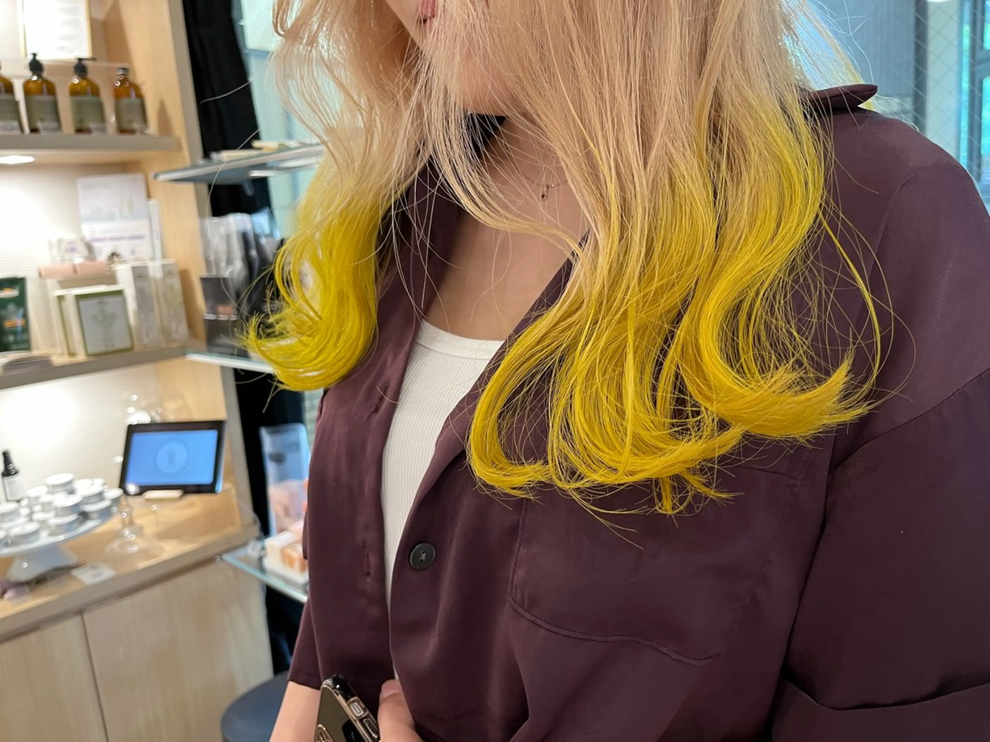 ミディアム カラー ヘアカラー トリートメント 城　健太郎 💎ハイトーンのヘアスタイル