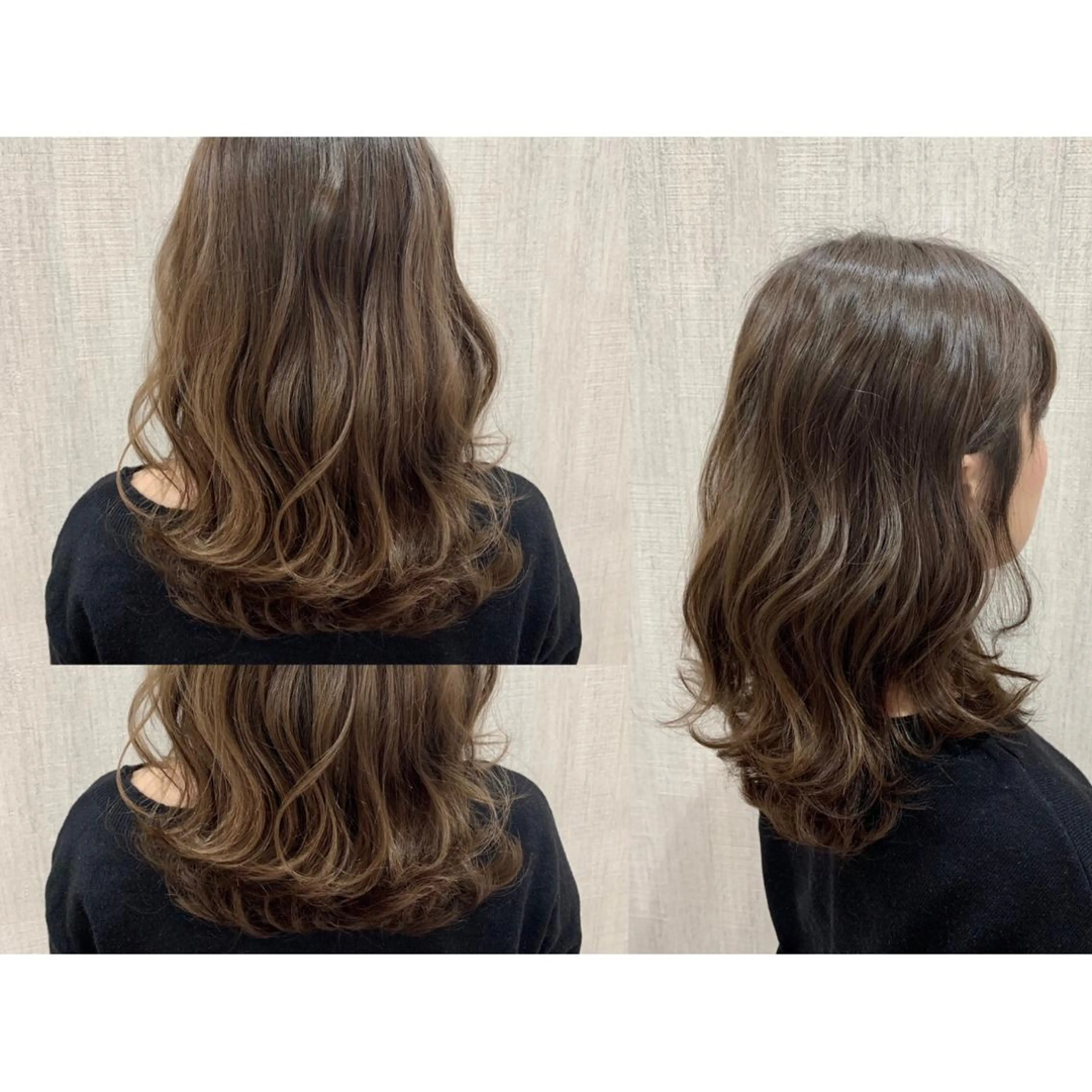 セミロング カラー ヘアアレンジ カット ヘアカラー トリートメント 🫧透け感⋆艶髪💎 山口アヤカのヘアスタイル