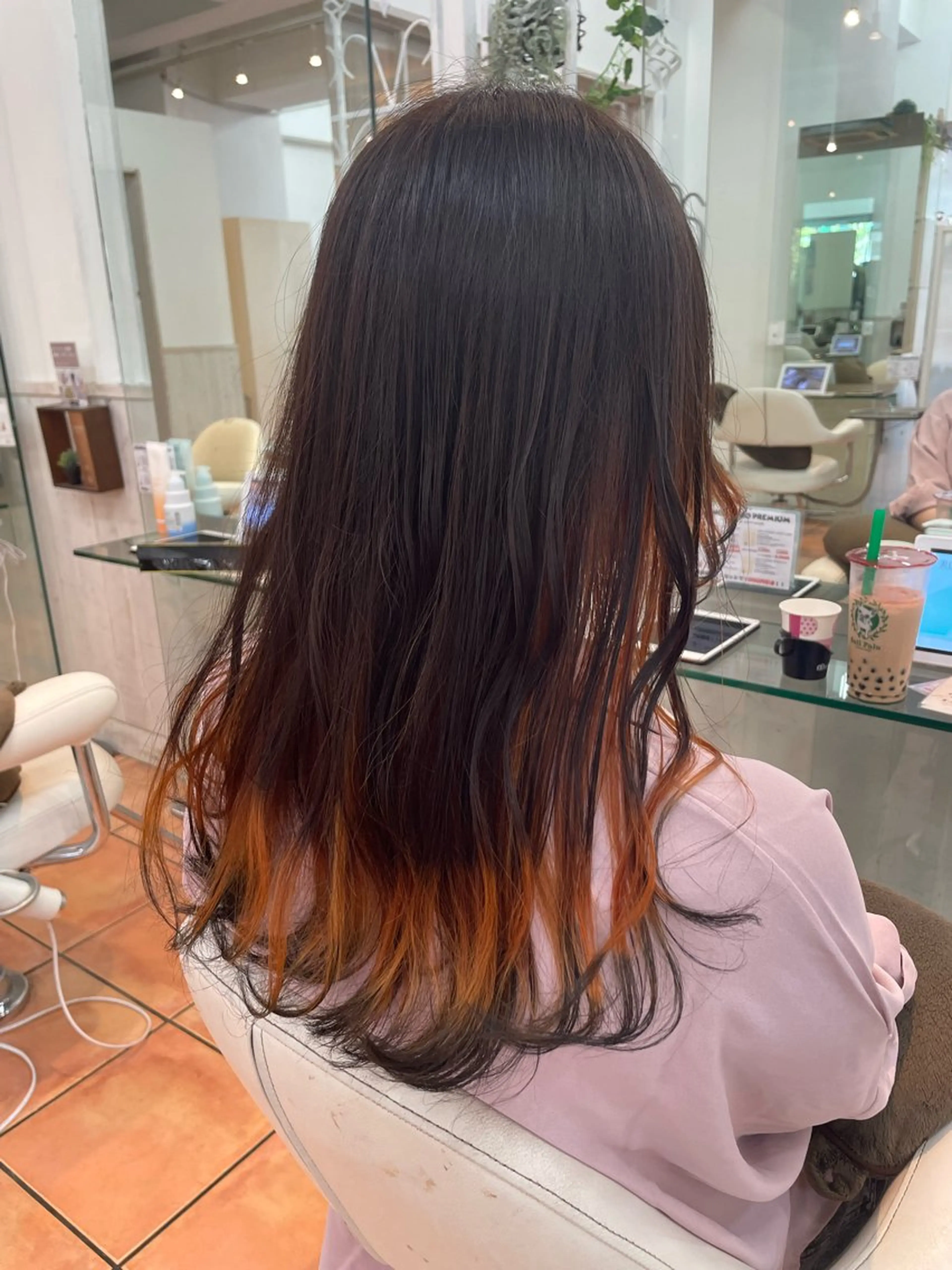 ロング カラー アンククロス所属・和気 世果のヘアスタイル