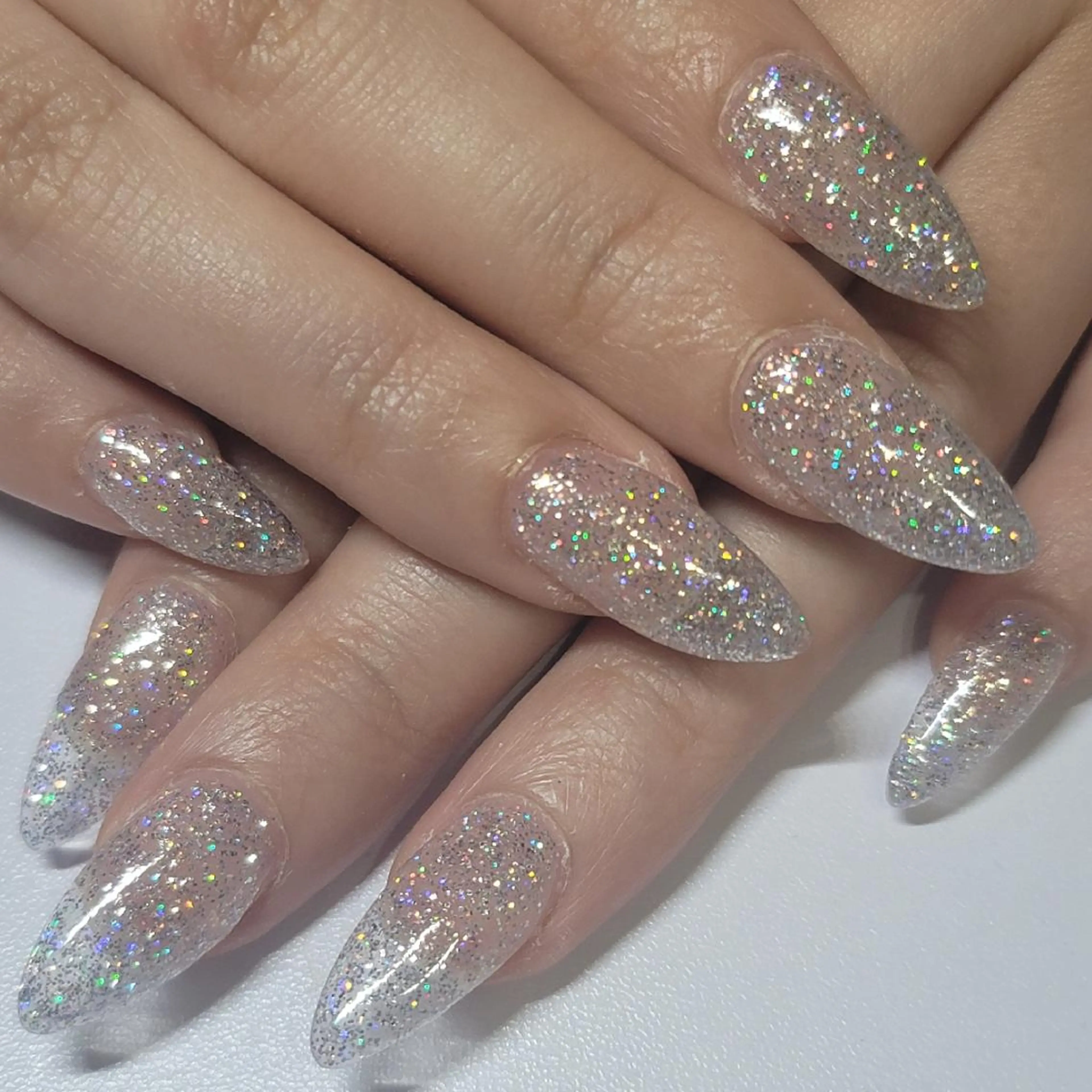 ネイル オーロラネイル クリアネイル キラキラネイル ラメ(グリッター) ワンカラーネイル ハンドネイル よしだ ひろきのネイルデザイン