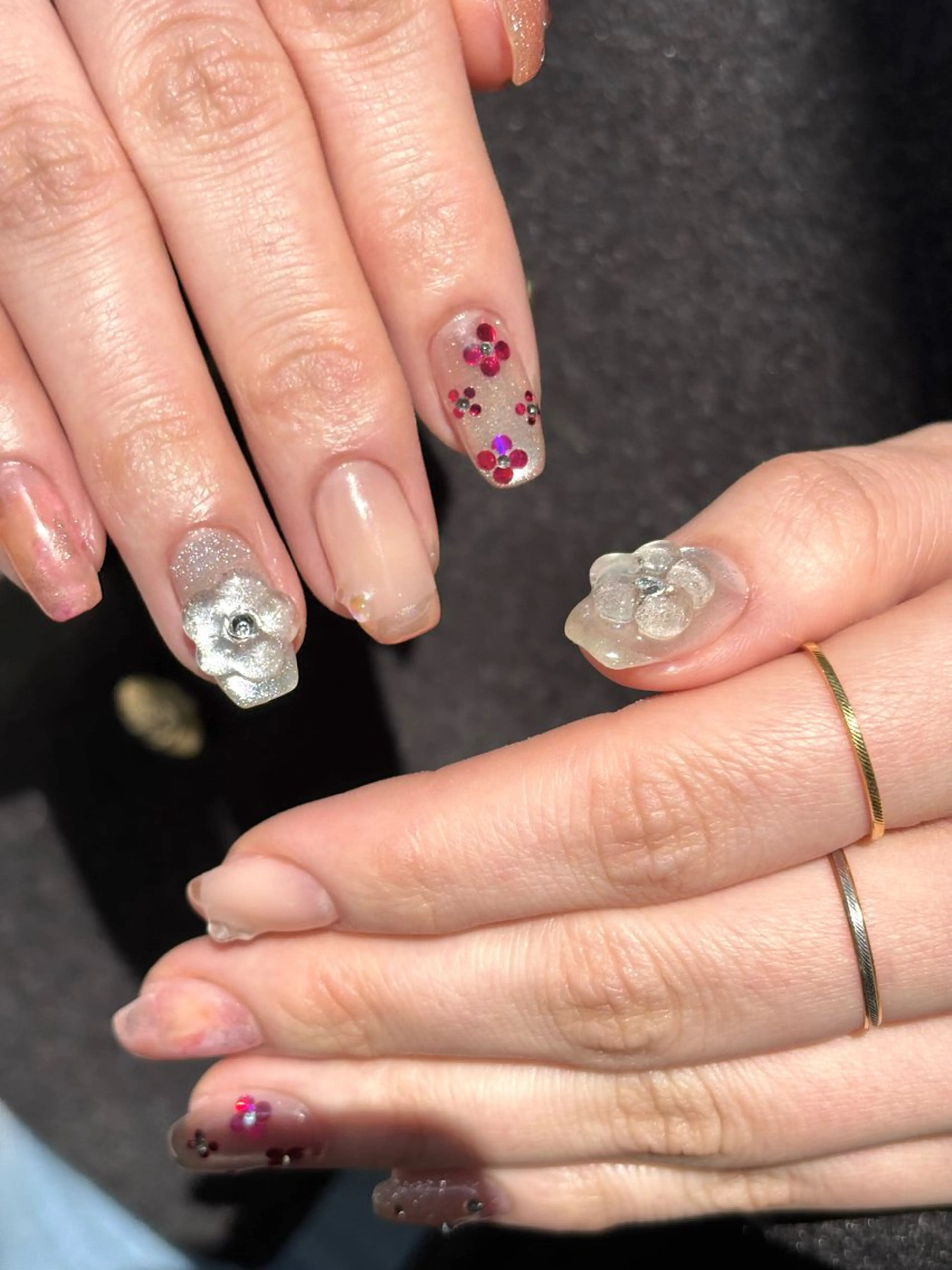 キッズ ネイル フットネイル ジェルネイル マグネットネイル ニュアンスネイル ワンカラーネイル ハンドネイル illum hicariのネイルデザイン