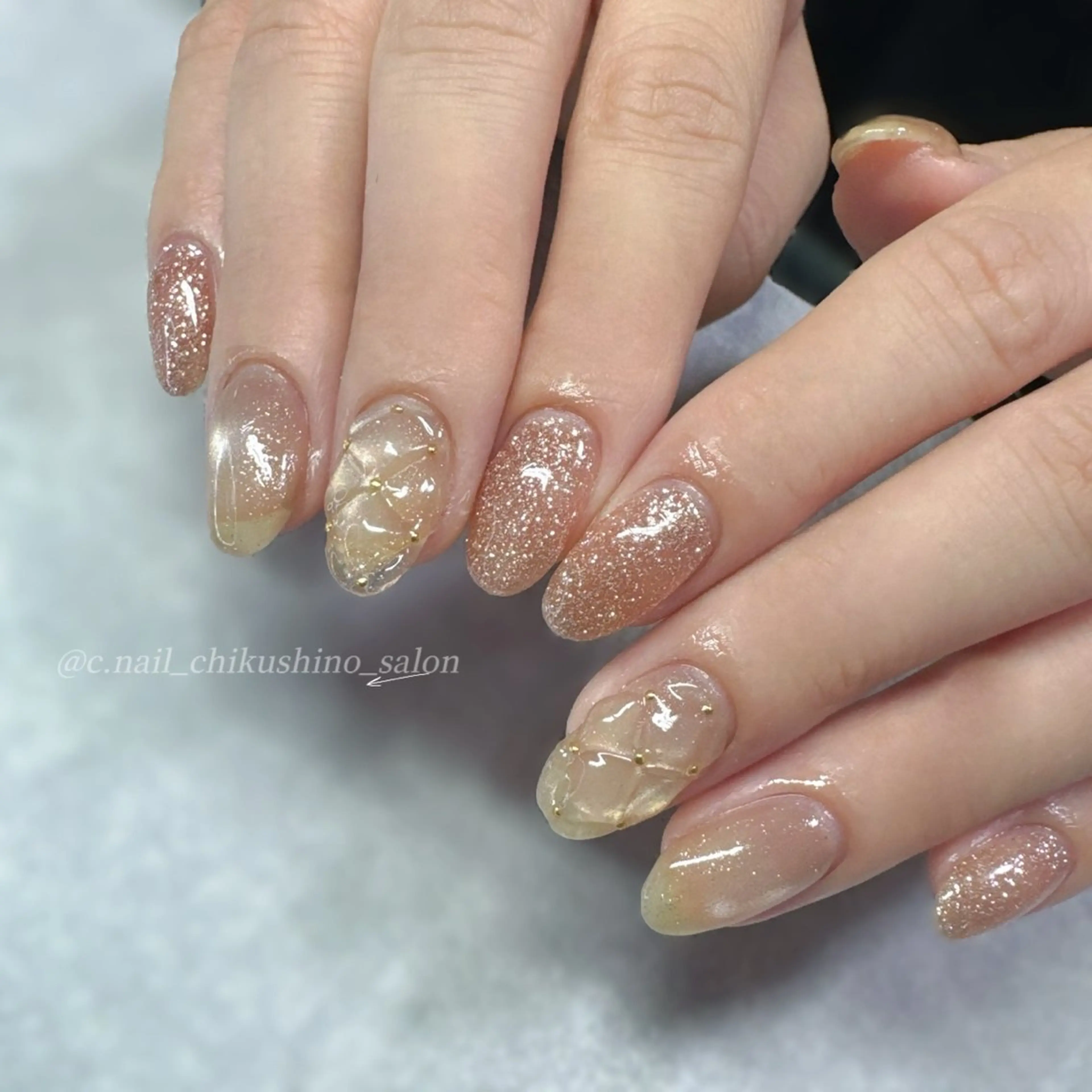 キルティングネイル💅✨秋冬デザイン✨の写真