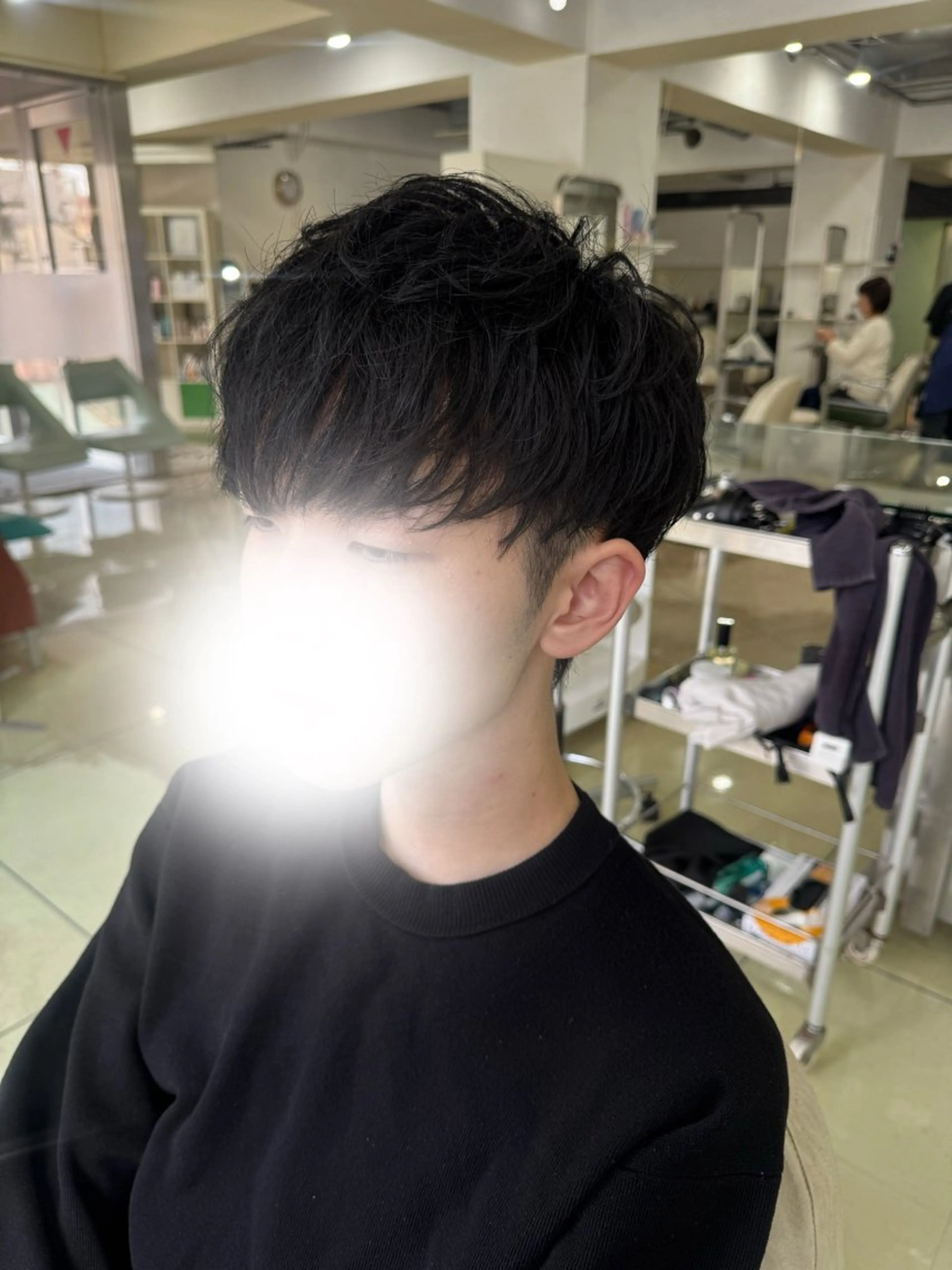 ショート メンズ センターパート マッシュ シースルーマッシュ 刈り上げ カット ✂︎レディース のメンズカット屋さんのヘアスタイル