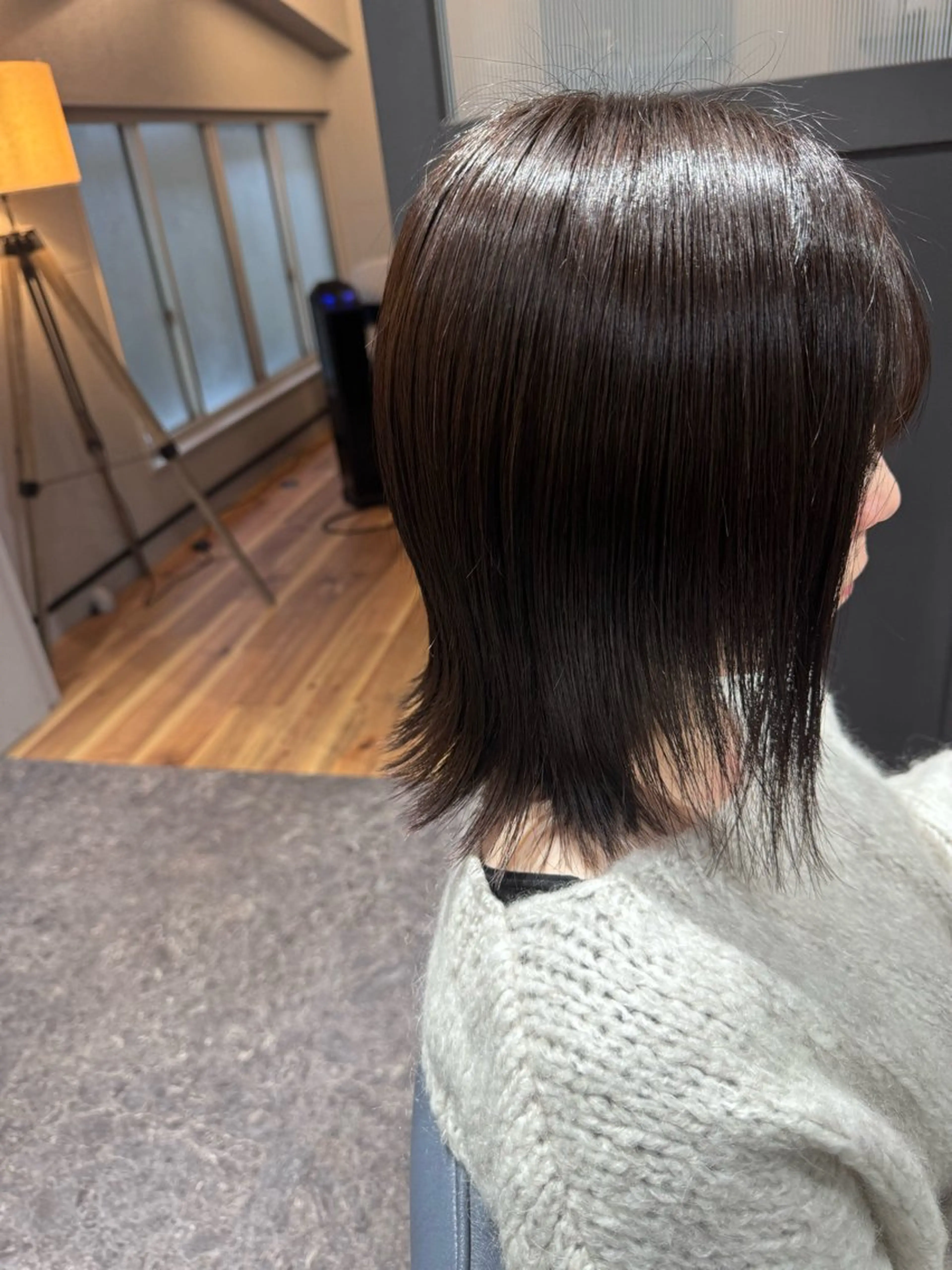 ミディアム 髪質改善 縮毛矯正 カット ヘアカラー トリートメント OAK 中目黒のヘアスタイル