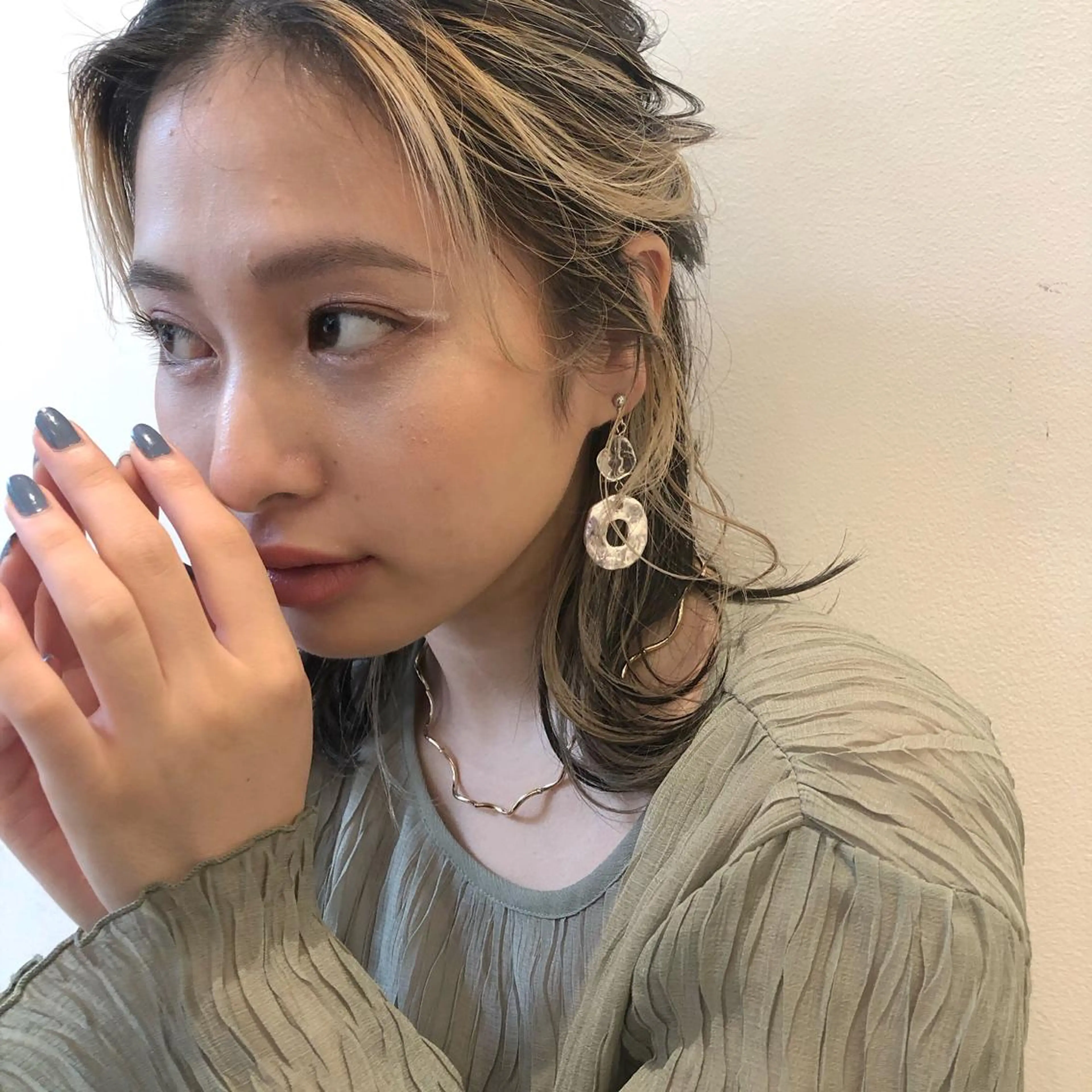 細めハイライト🩶 ボブ/レイヤーカットのヘアスタイル