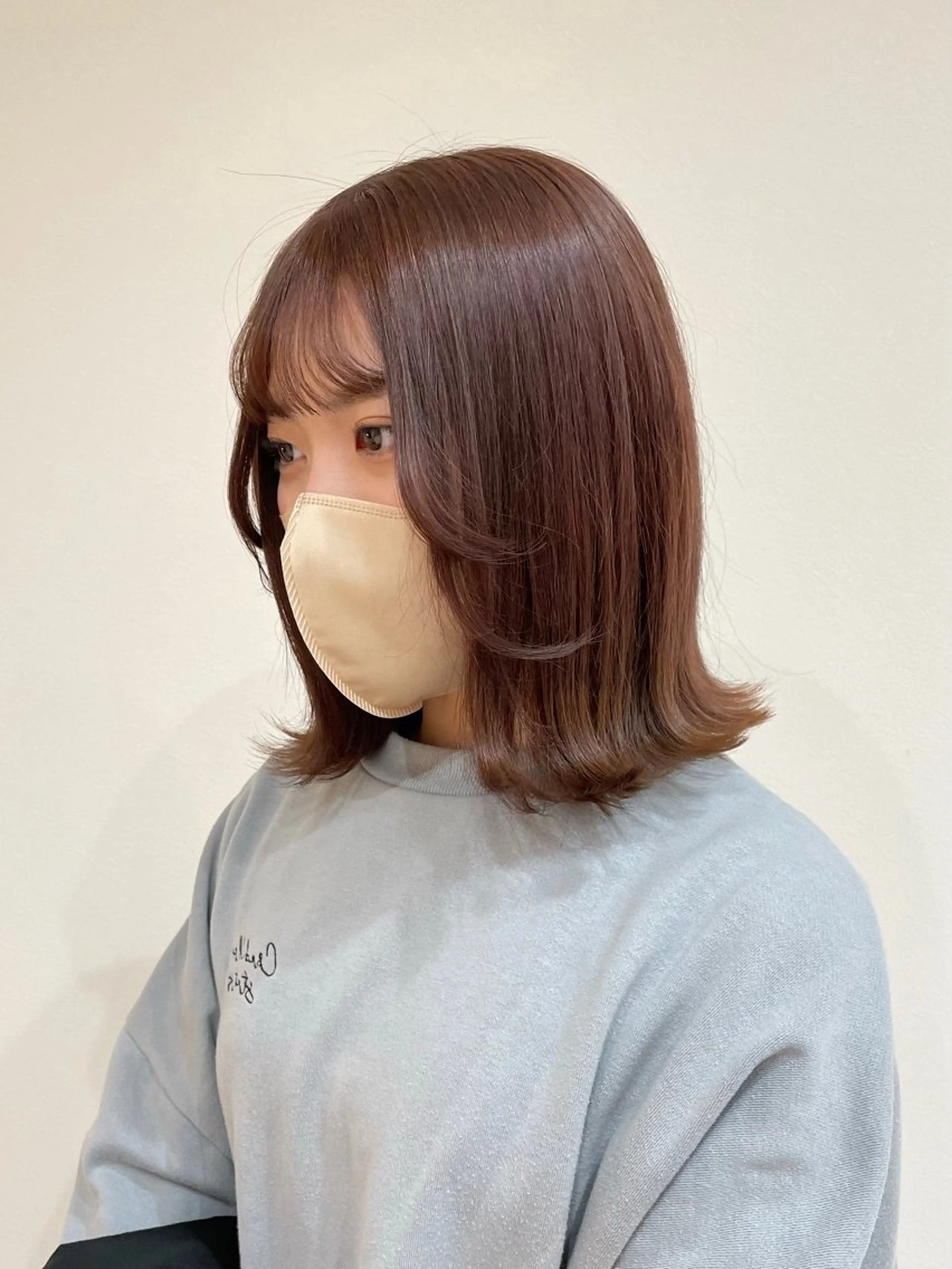 ミディアム ベージュカラー🧸/ 松崎/東区/田中理沙のヘアスタイル