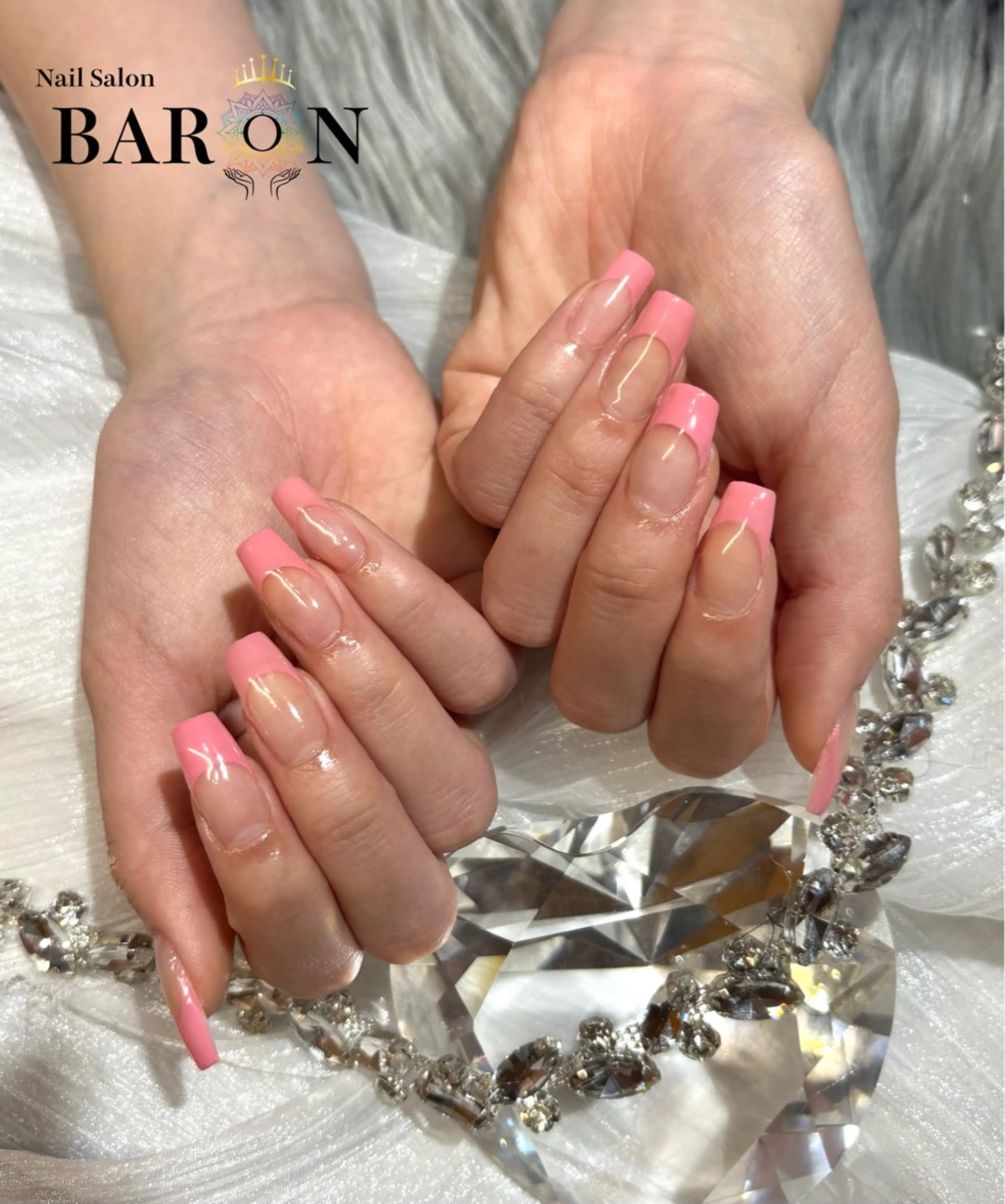 ネイル フレンチネイル ジェルネイル ロングネイル スカルプネイル BARON SAKIのネイルデザイン