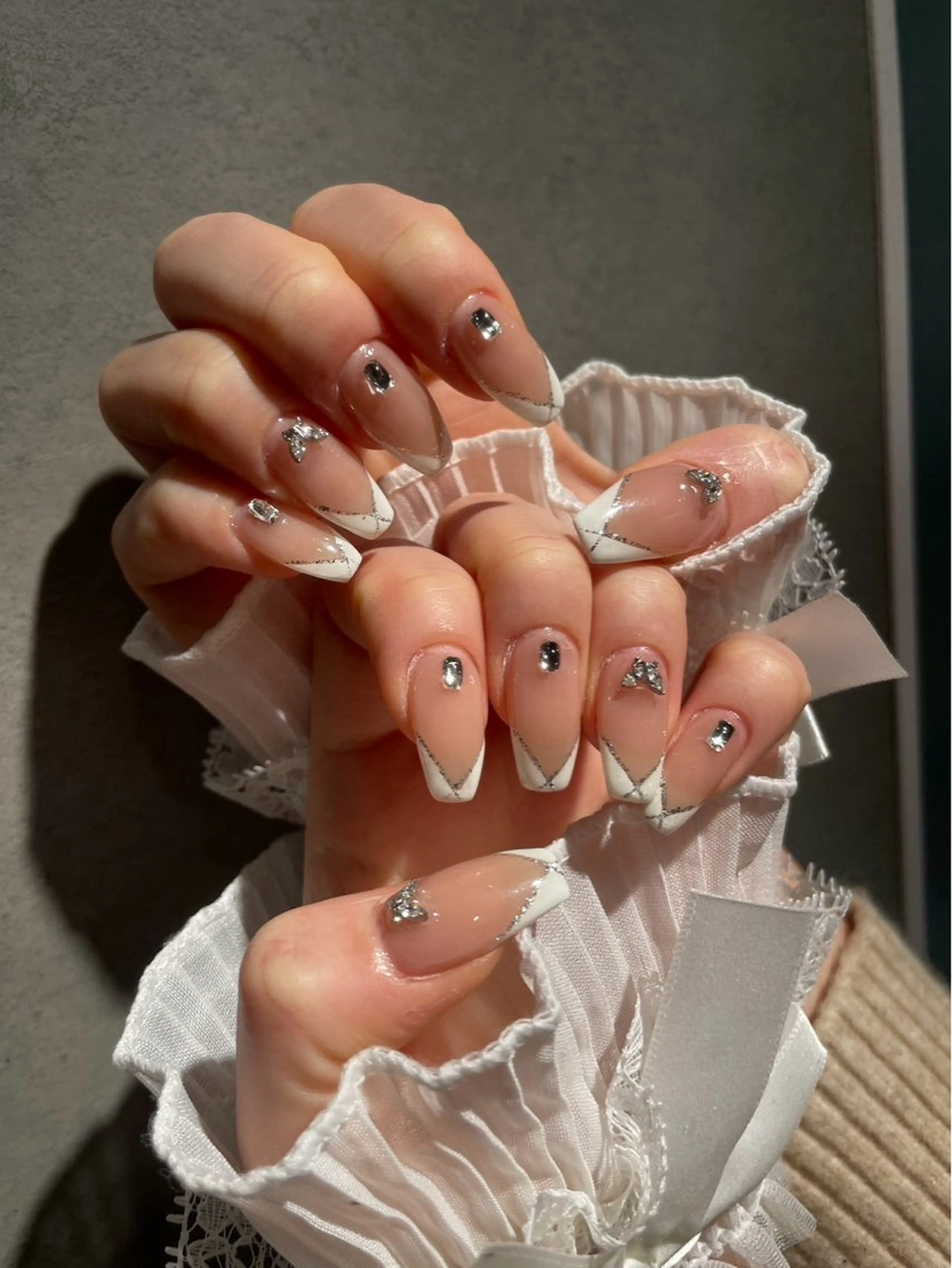 ネイル I-nailロング /ワンホン/キラキラのネイルデザイン