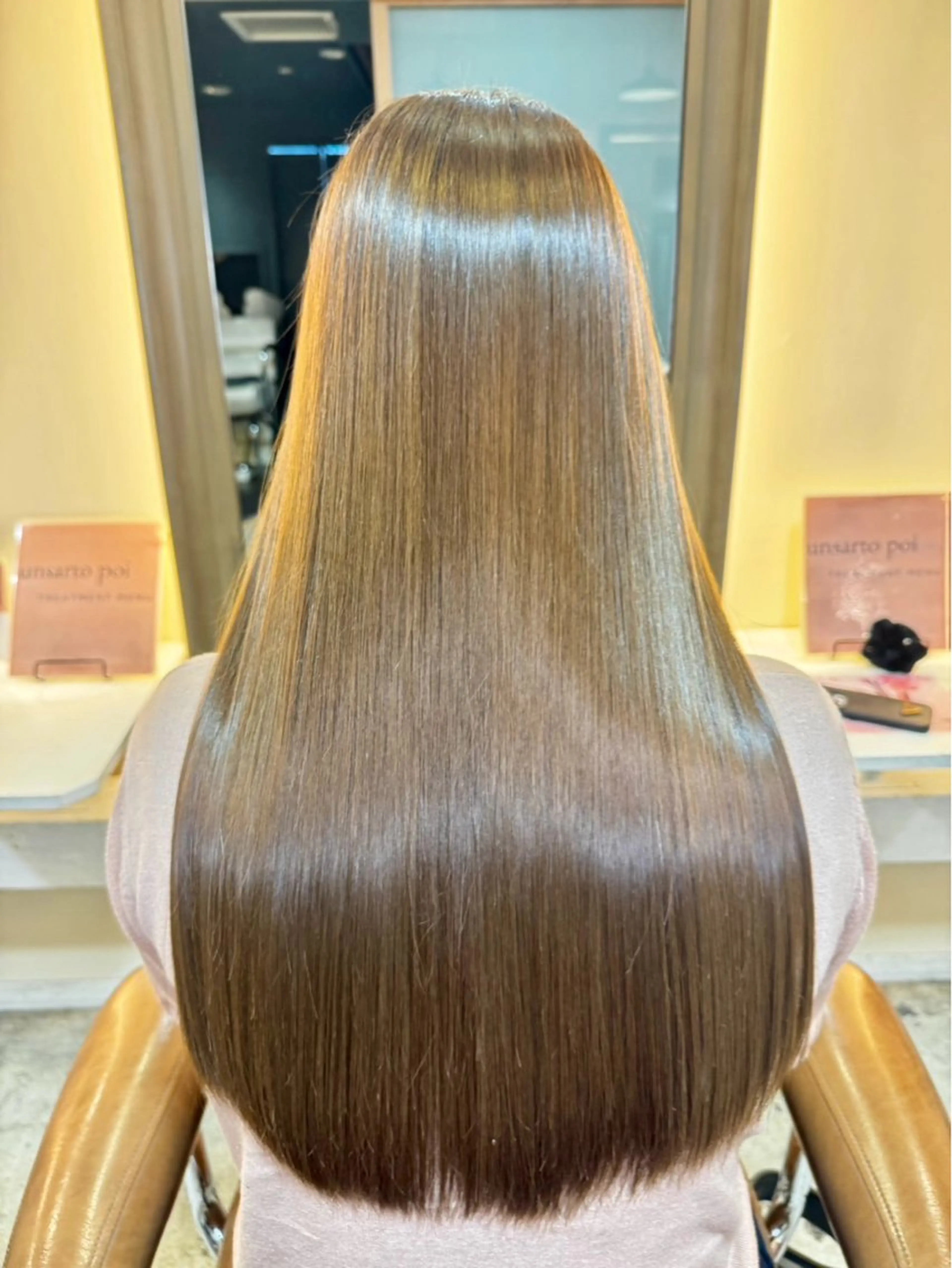 ロング カット 縮毛矯正 なつき 🌸🌸のヘアスタイル