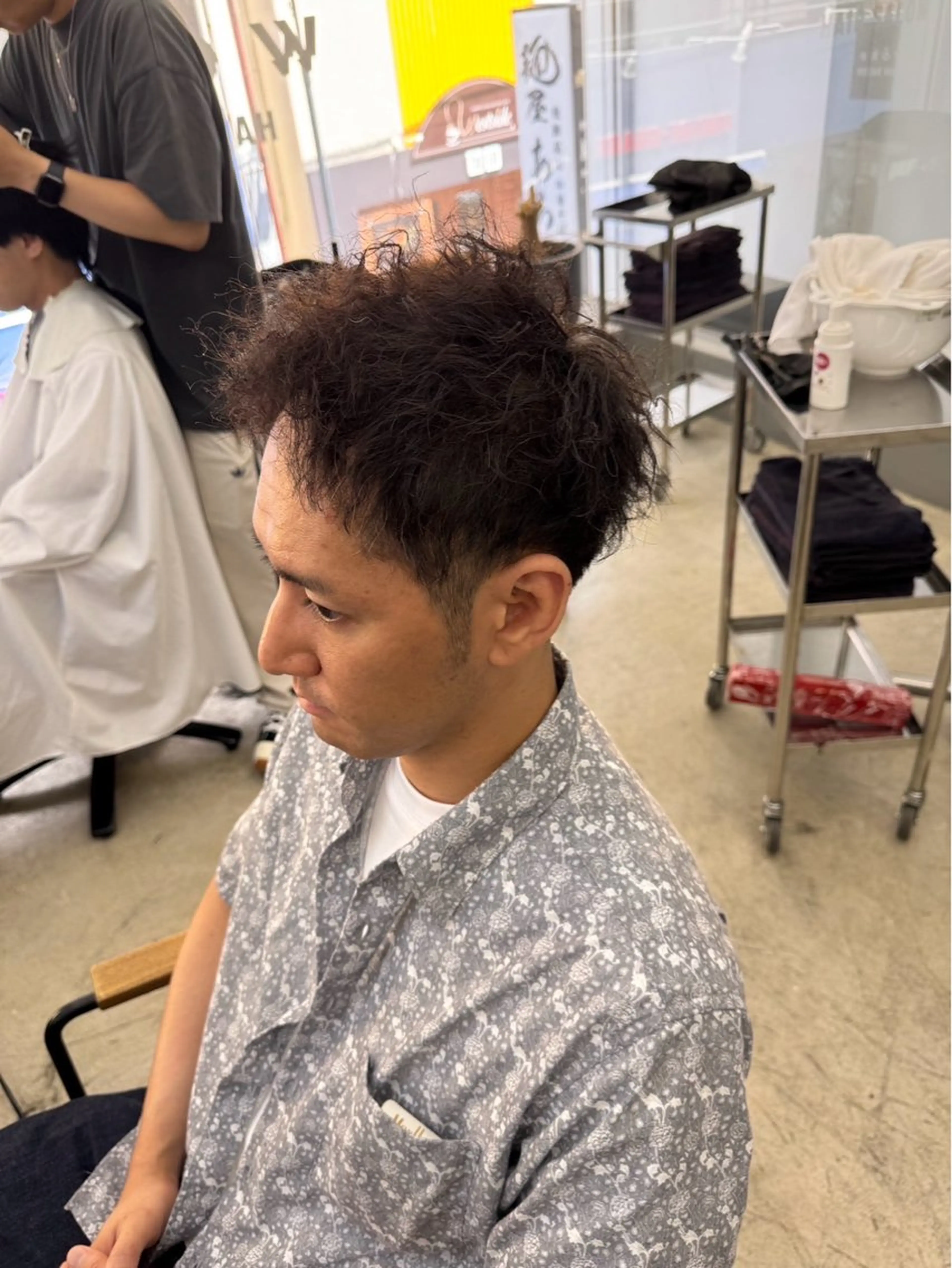 ショート パーマ メンズ カット パーマ メンズ専門サロン wokeのヘアスタイル