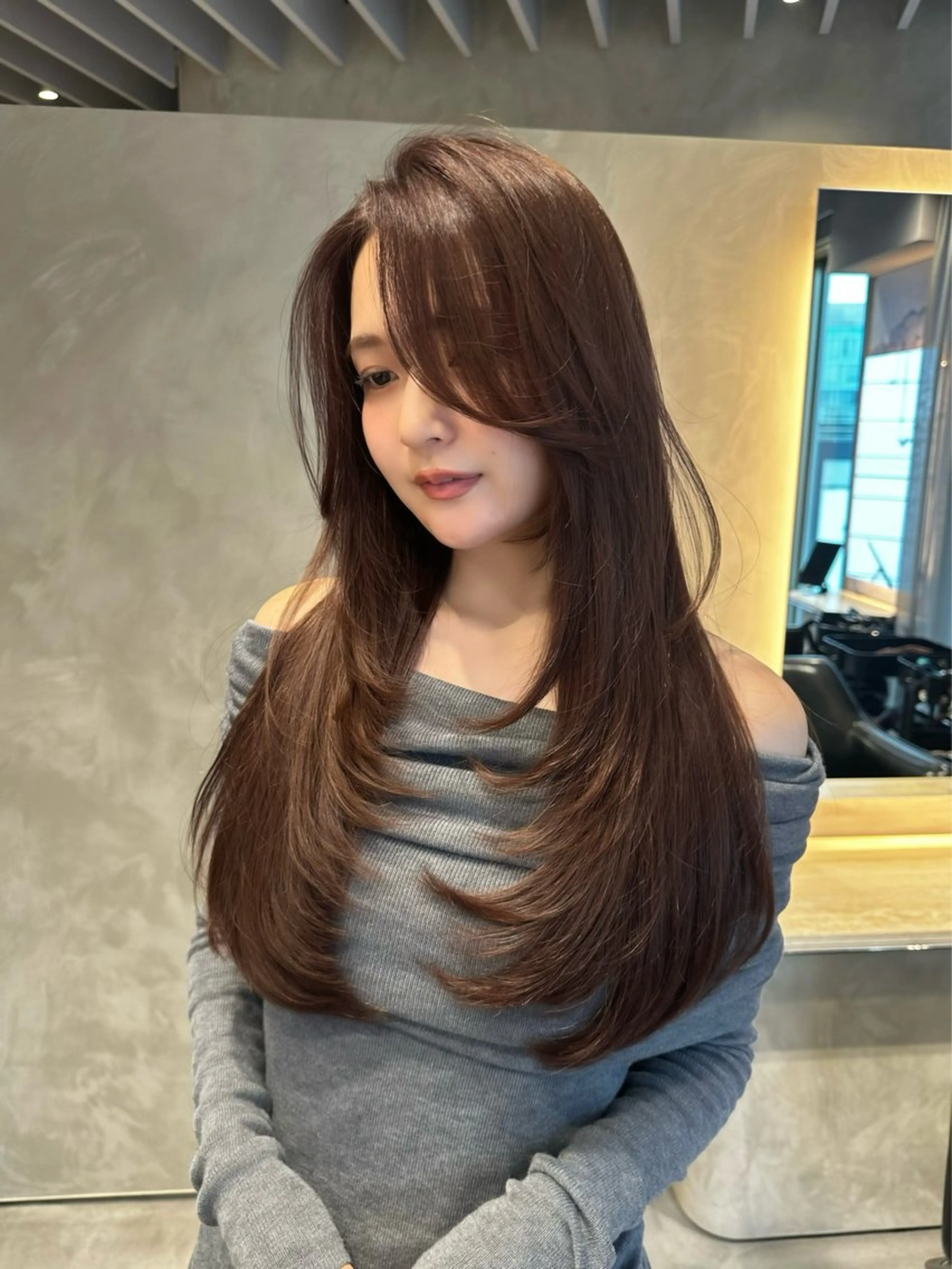 ロング レイヤーカット LEANE THE TOKYO所属・大人レイヤー 🍃外苑前/荒谷進介のヘアスタイル