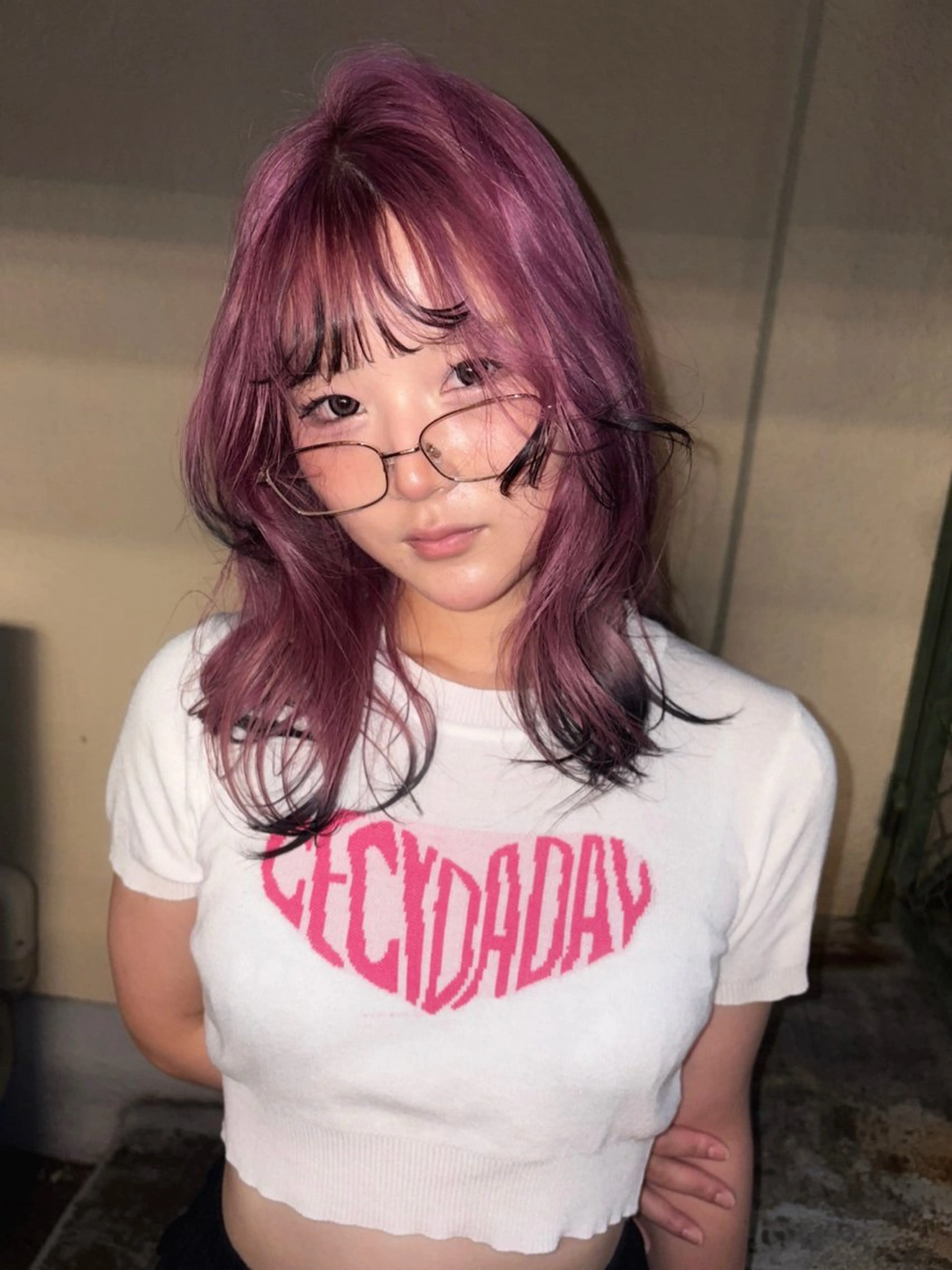 セミロング カラー ヘアカラー トリートメント tonari所属・ブリーチモデル/ カットモデル/Riaのヘアスタイル