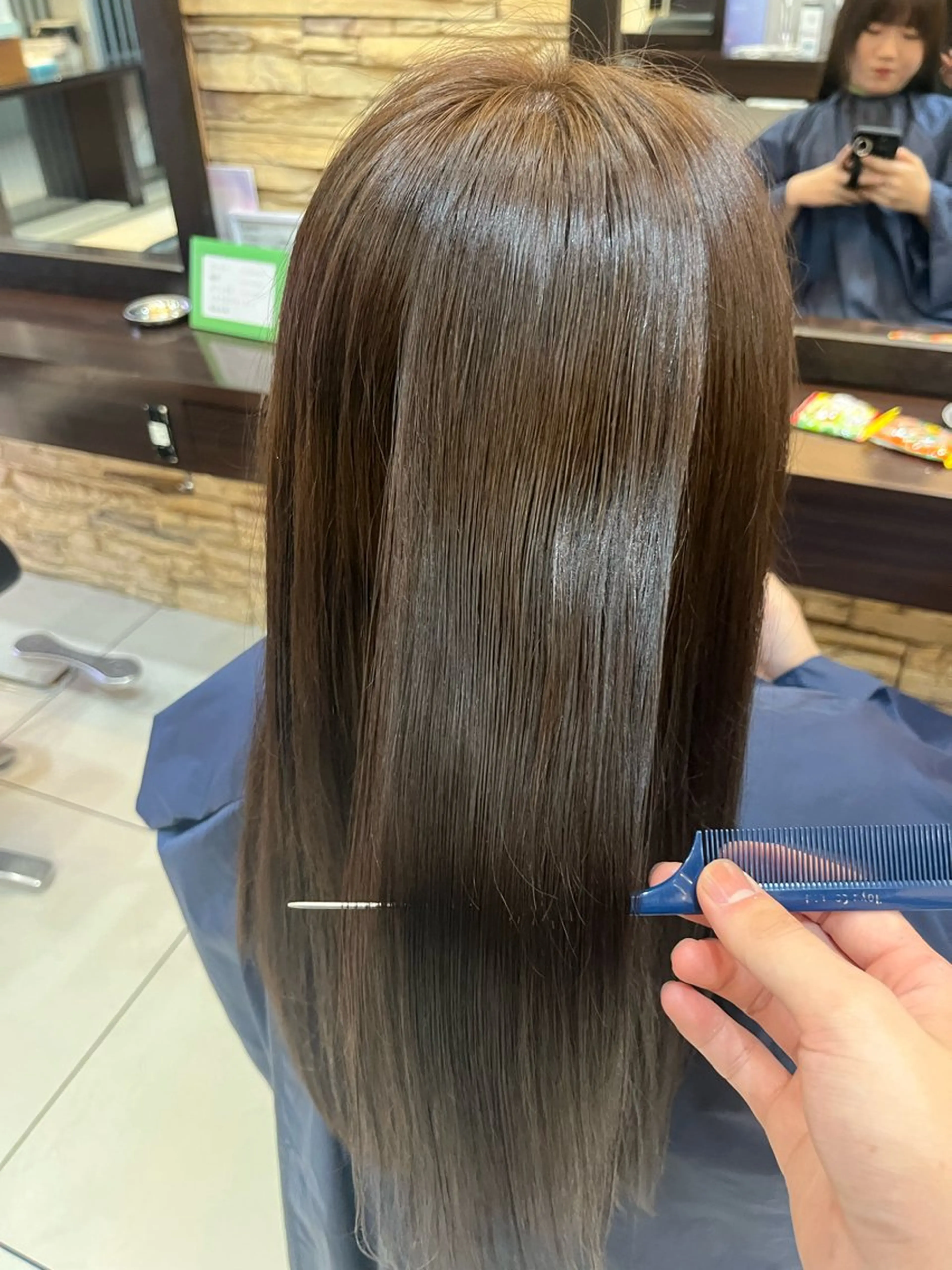 カラー オリーブカラー 透明感カラー✨🩵 韓国ヘアkanatoのヘアスタイル