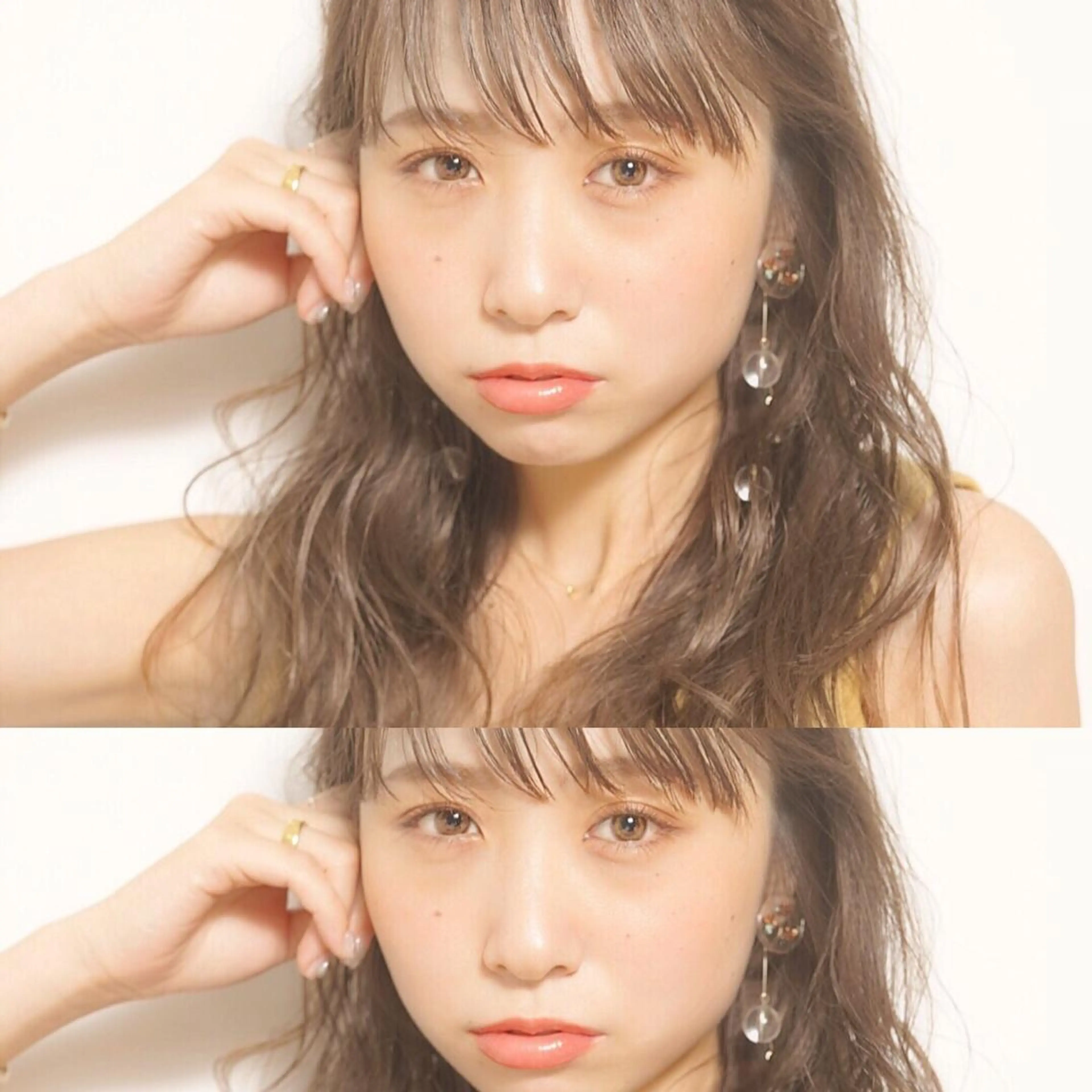 セミロング ✨艶ブリーチカラー ✨四ノ宮裕己のヘアスタイル