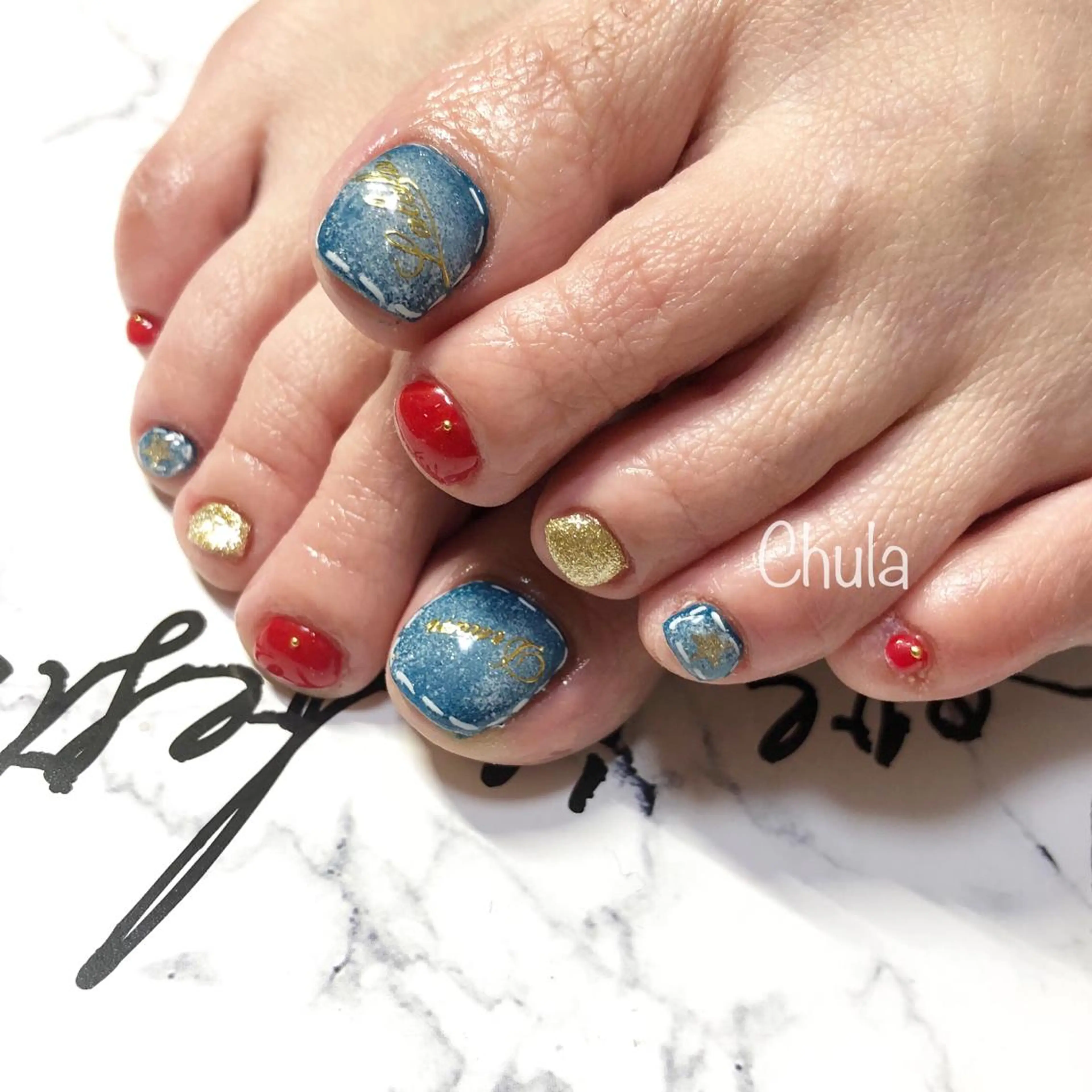 ネイル フットネイル ëmma nail_ by chulaのネイルデザイン